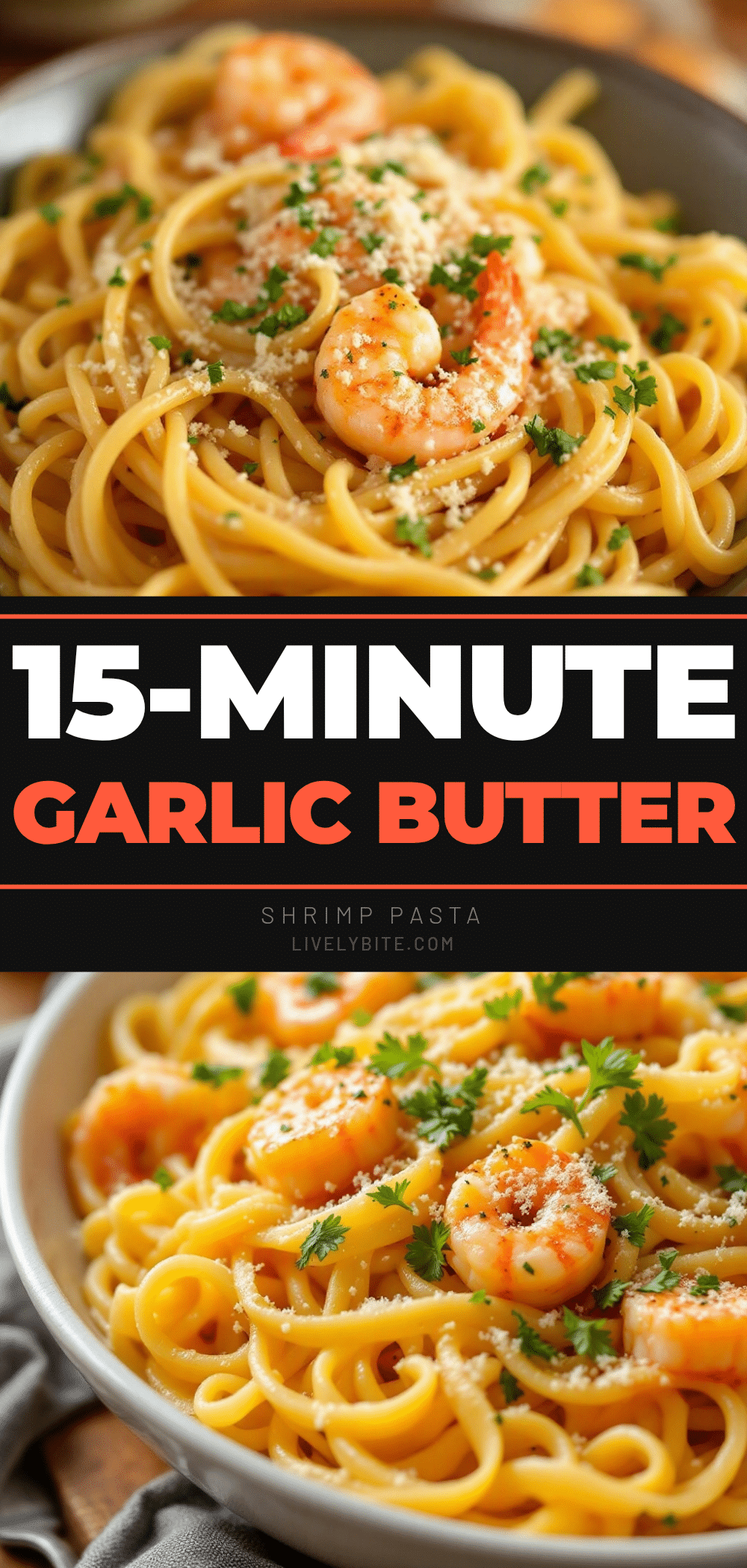 15-minute garlic butter shrimp pasta recipe