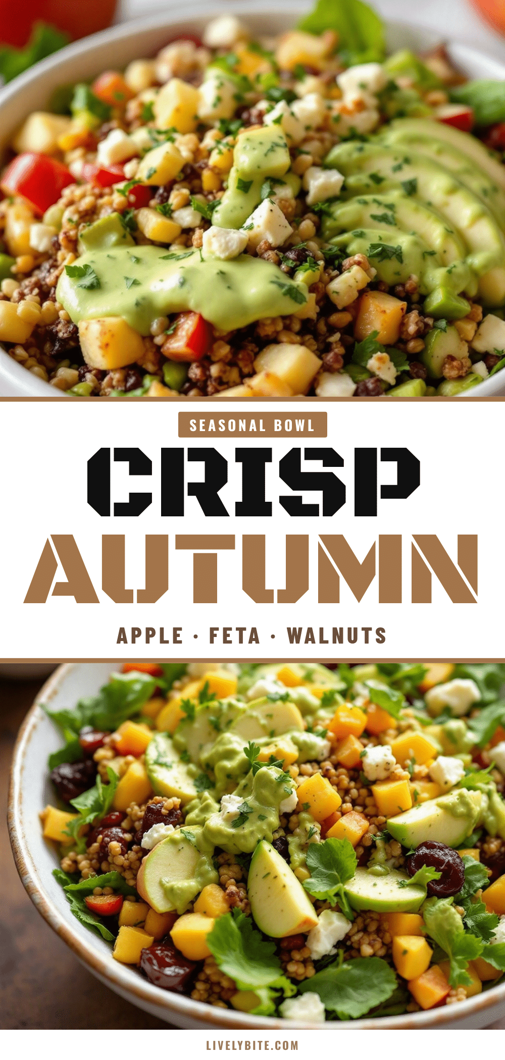 autumn chopped salad with apple and feta recipe