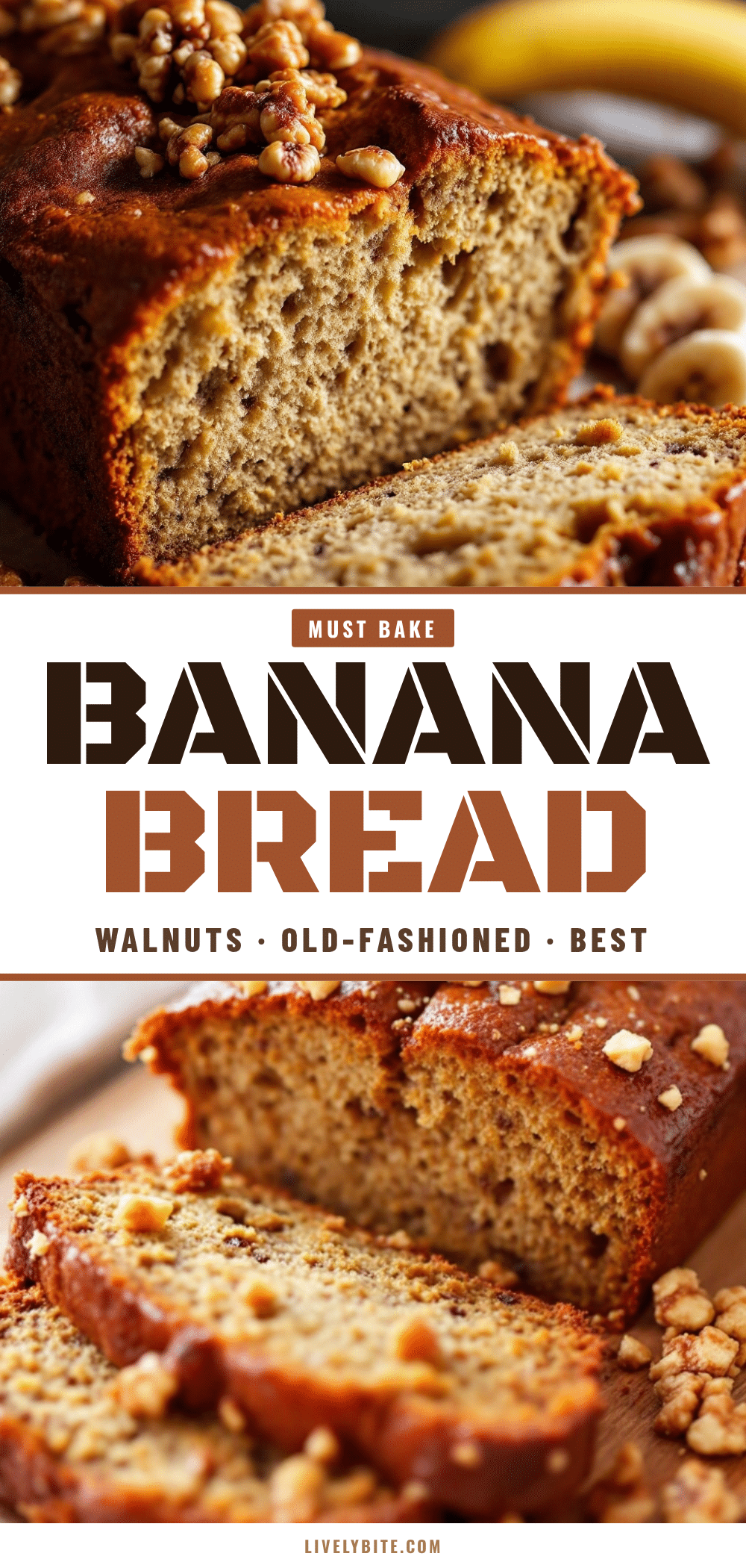 best easy old-fashioned banana bread with walnuts recipe