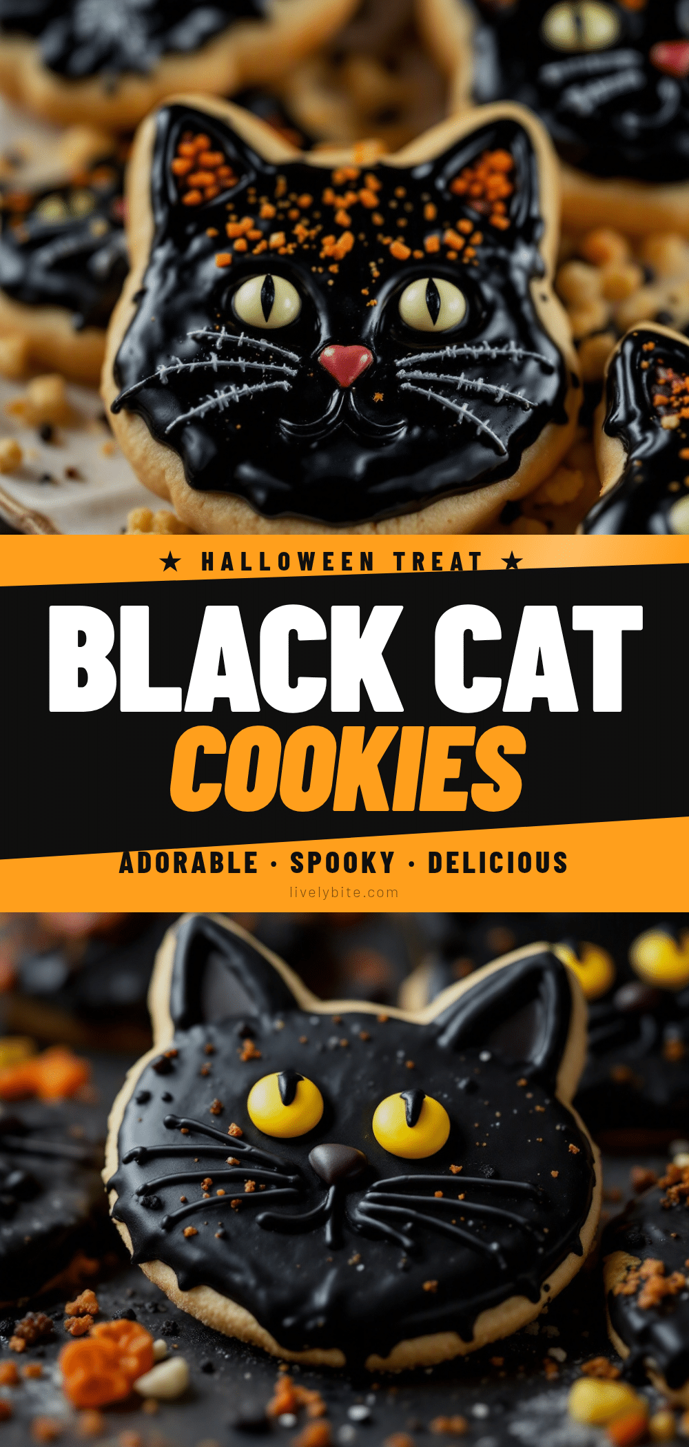 black cat halloween sugar cookies recipe