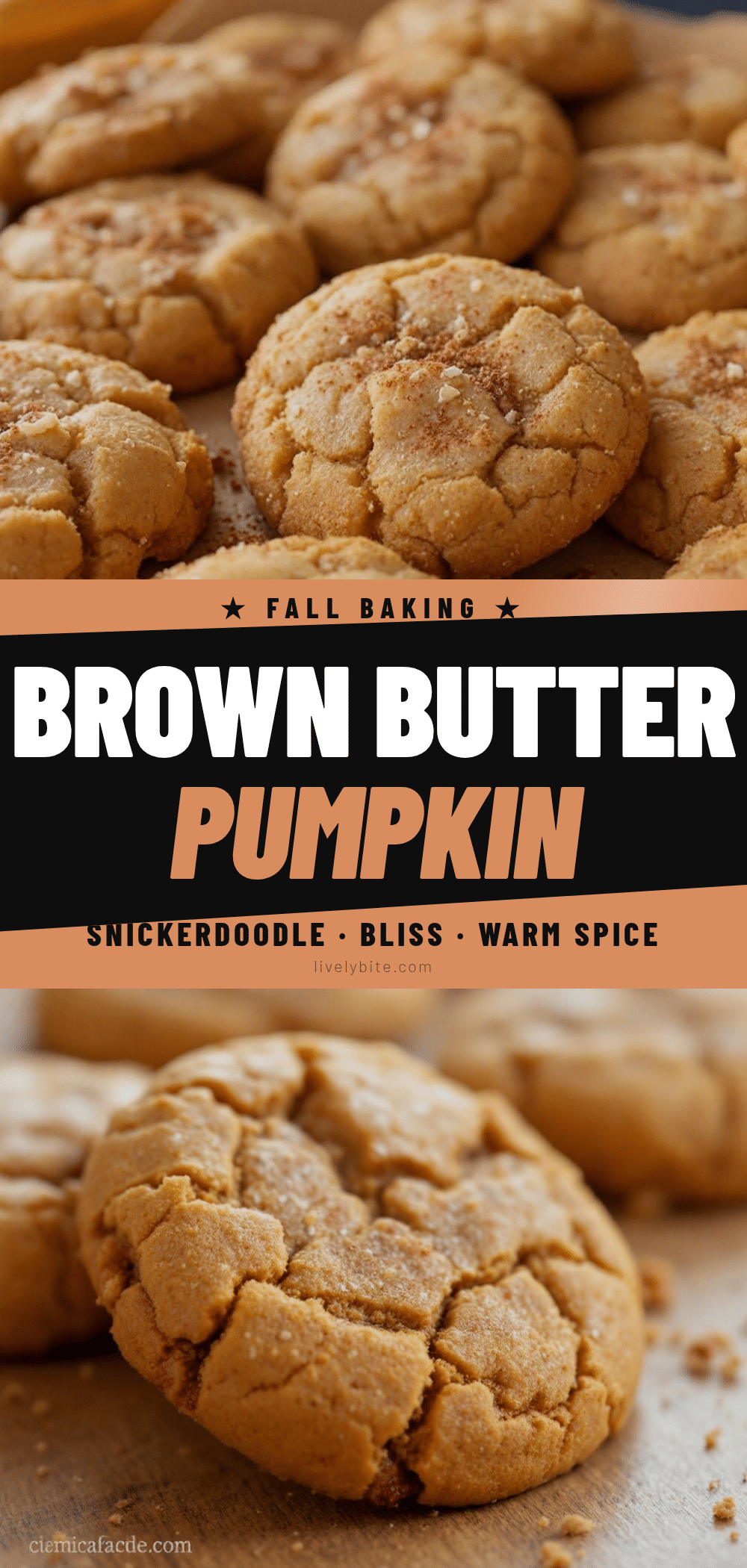 brown butter pumpkin snickerdoodle cookies recipe