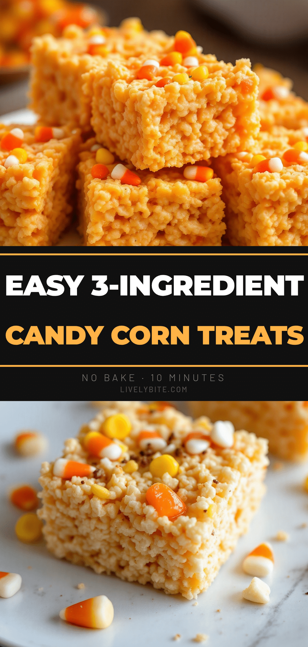 candy corn rice krispie treats recipe