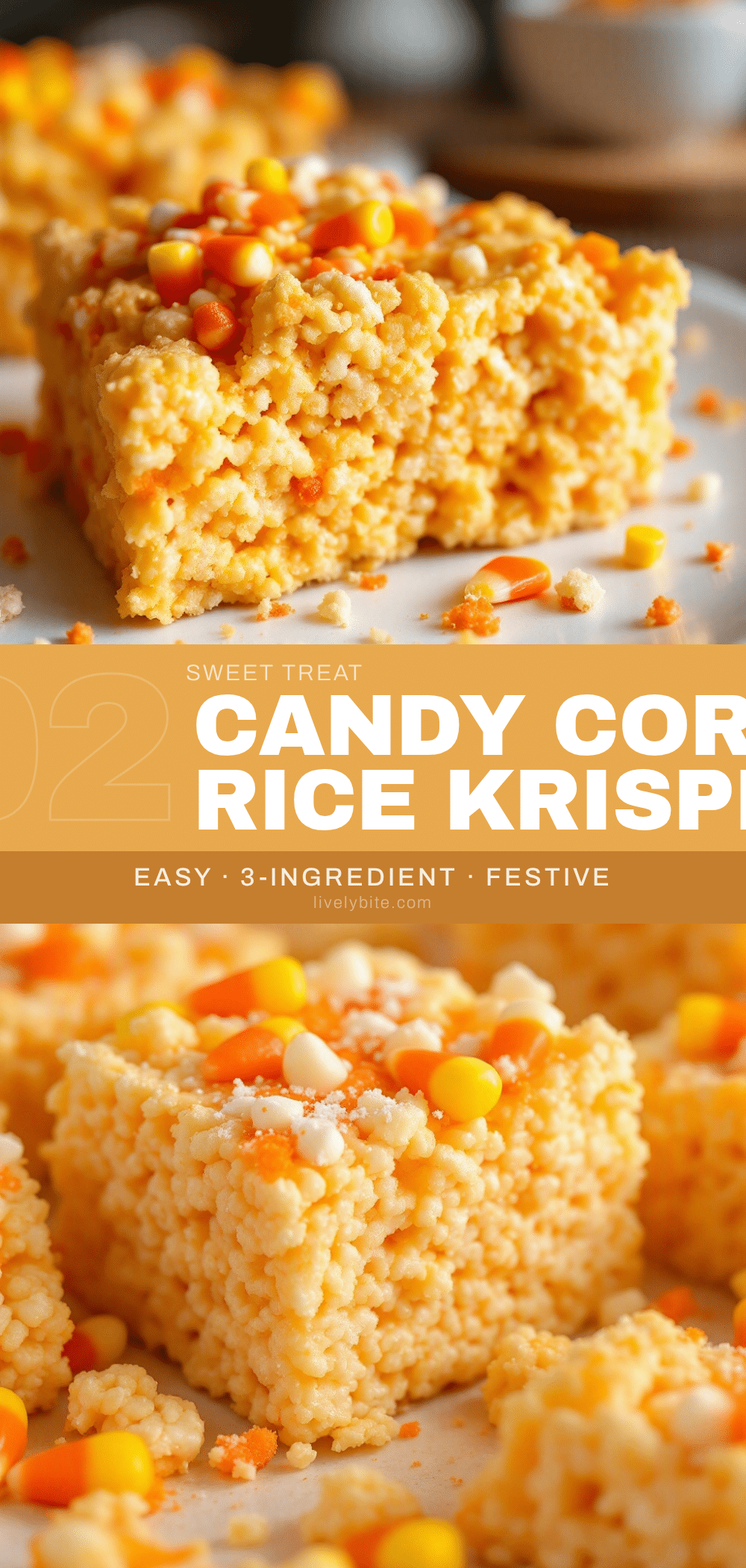 candy corn rice krispie treats recipe