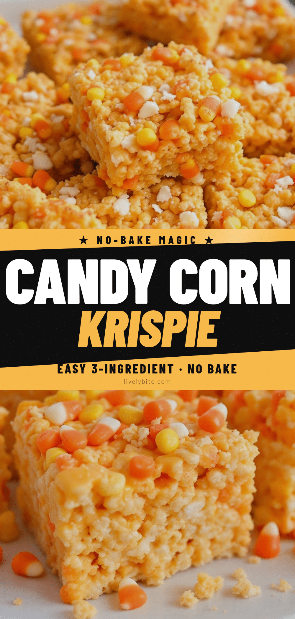 candy corn rice krispie treats recipe
