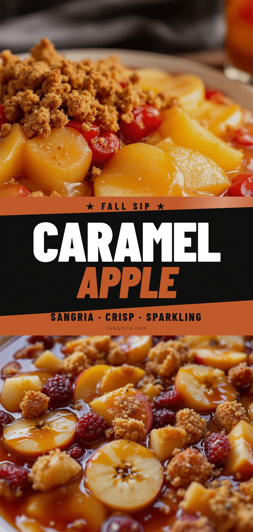 caramel apple sangria non-alcoholic recipe