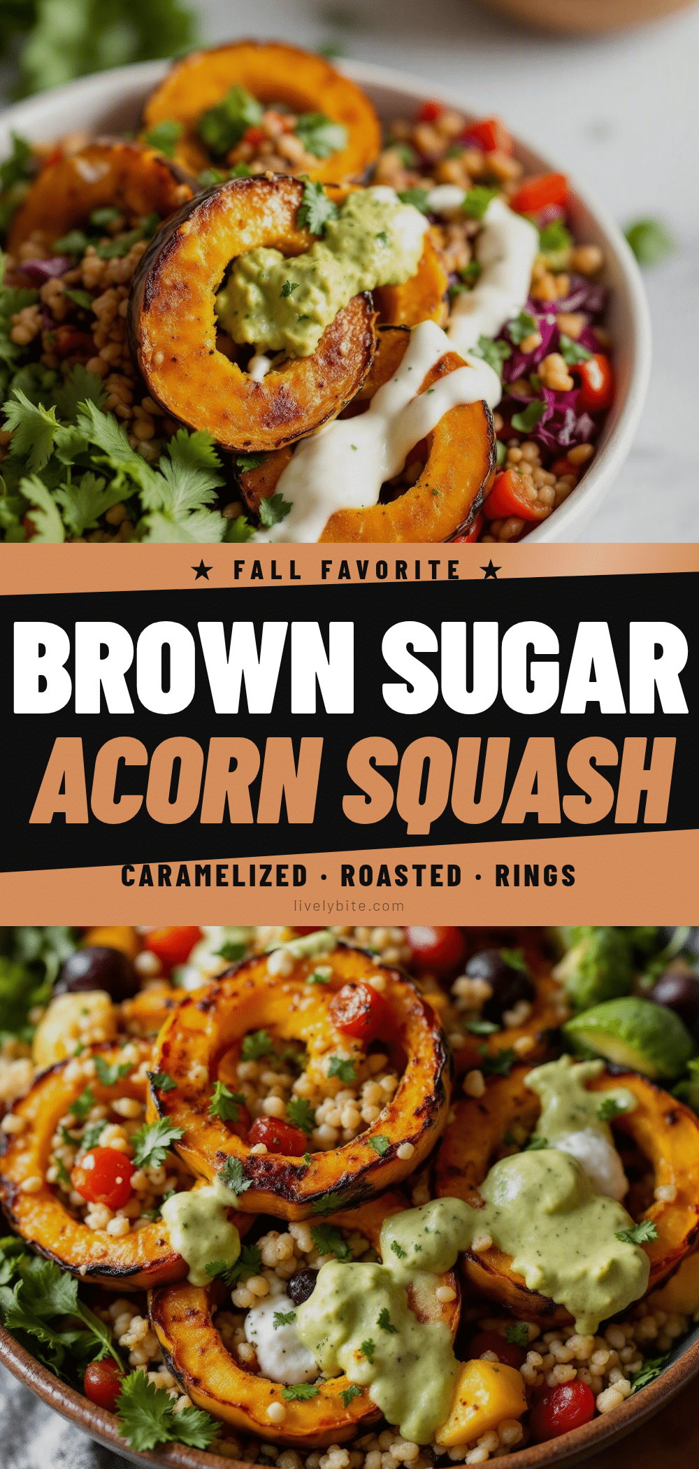caramelized brown sugar roasted acorn squash rings recipe