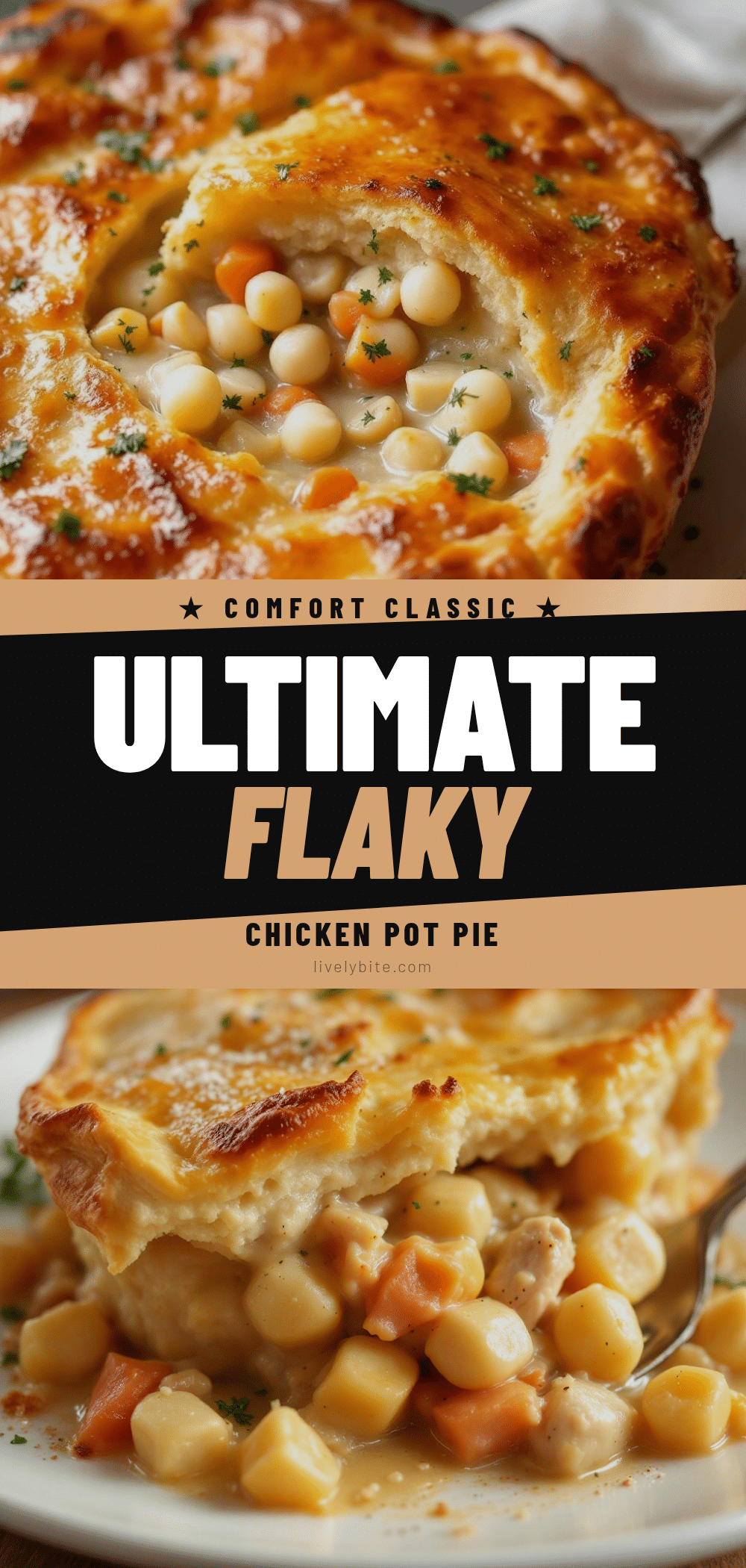 chicken pot pie with flaky puff pastry recipe