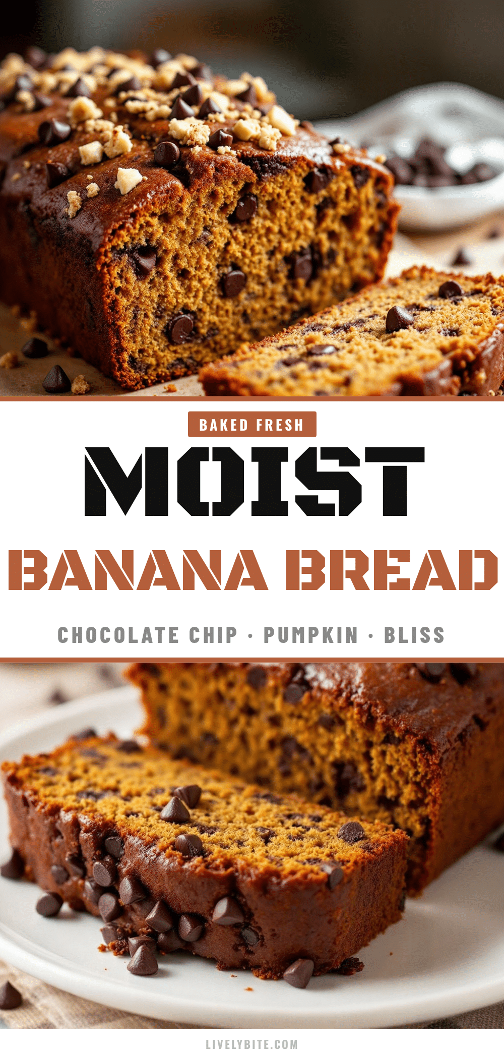 chocolate chip pumpkin banana bread recipe