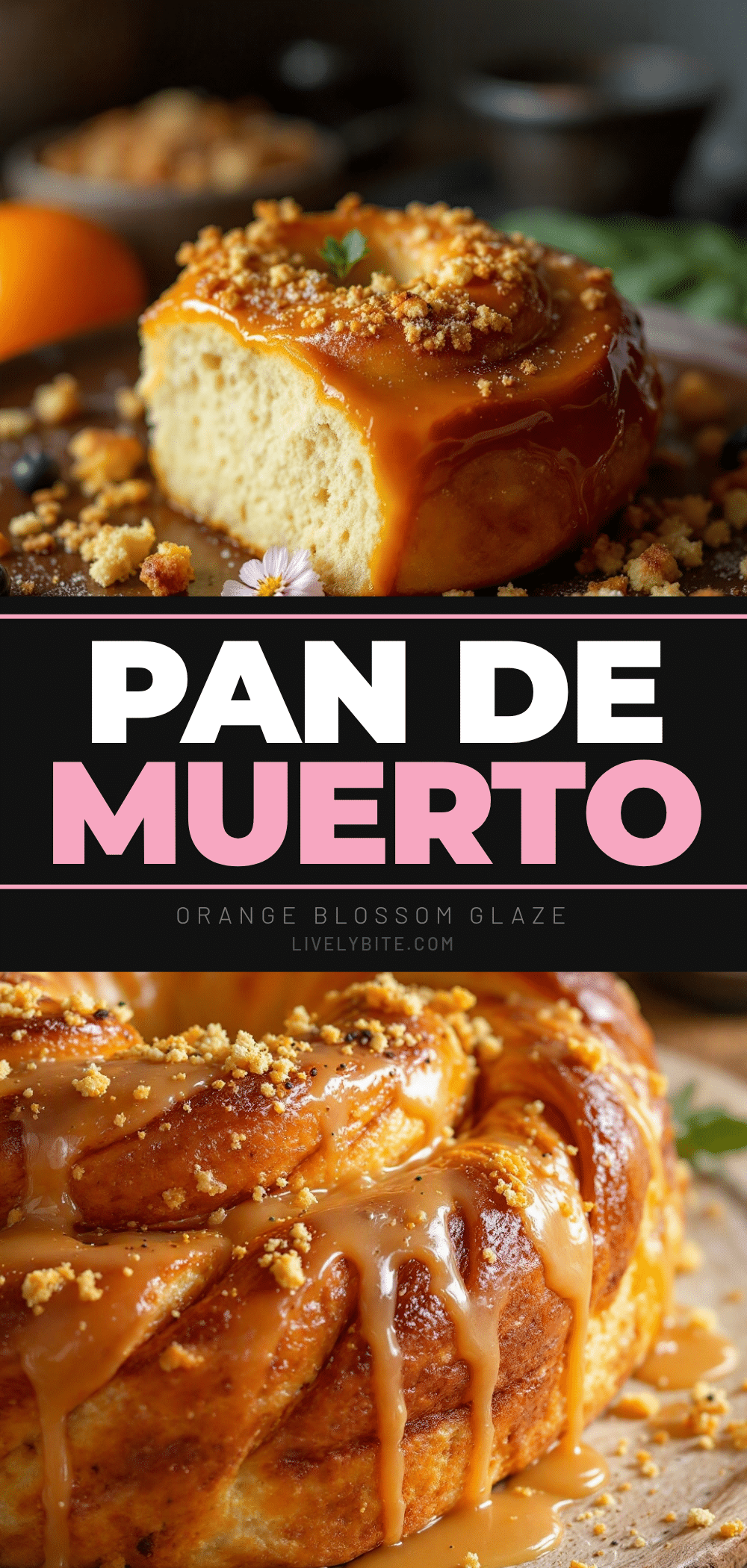Classic Pan de Muerto with Orange Blossom Glaze recipe