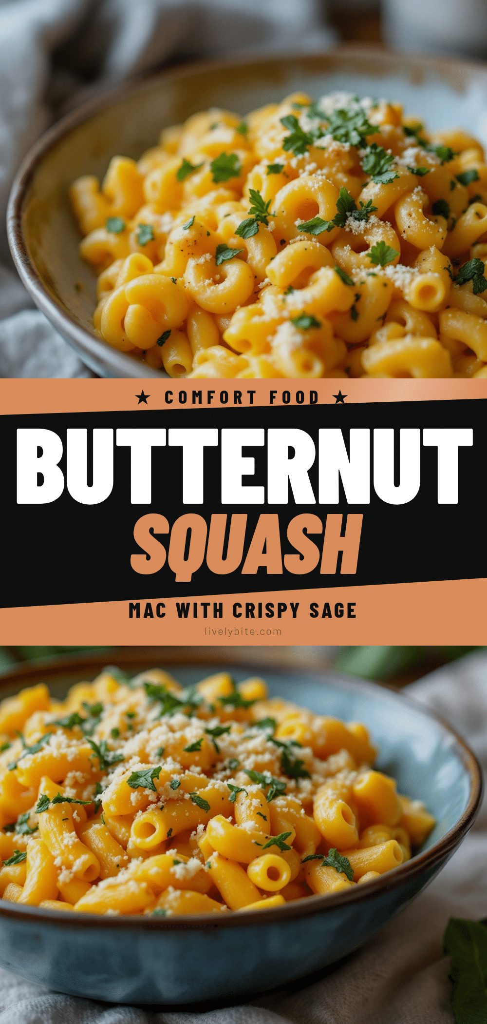 creamy butternut squash mac and cheese with crispy sage recipe