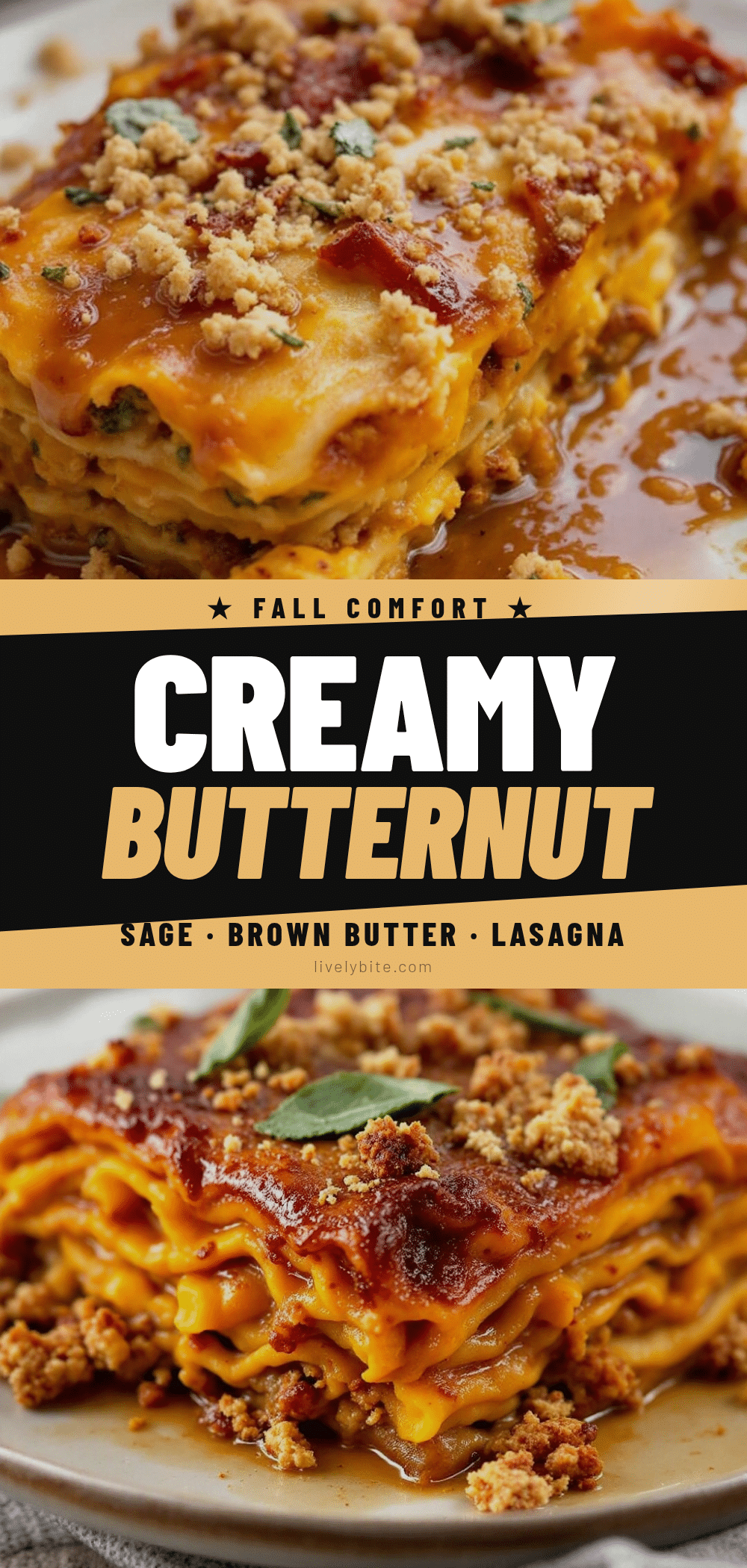 creamy butternut squash sage lasagna recipe