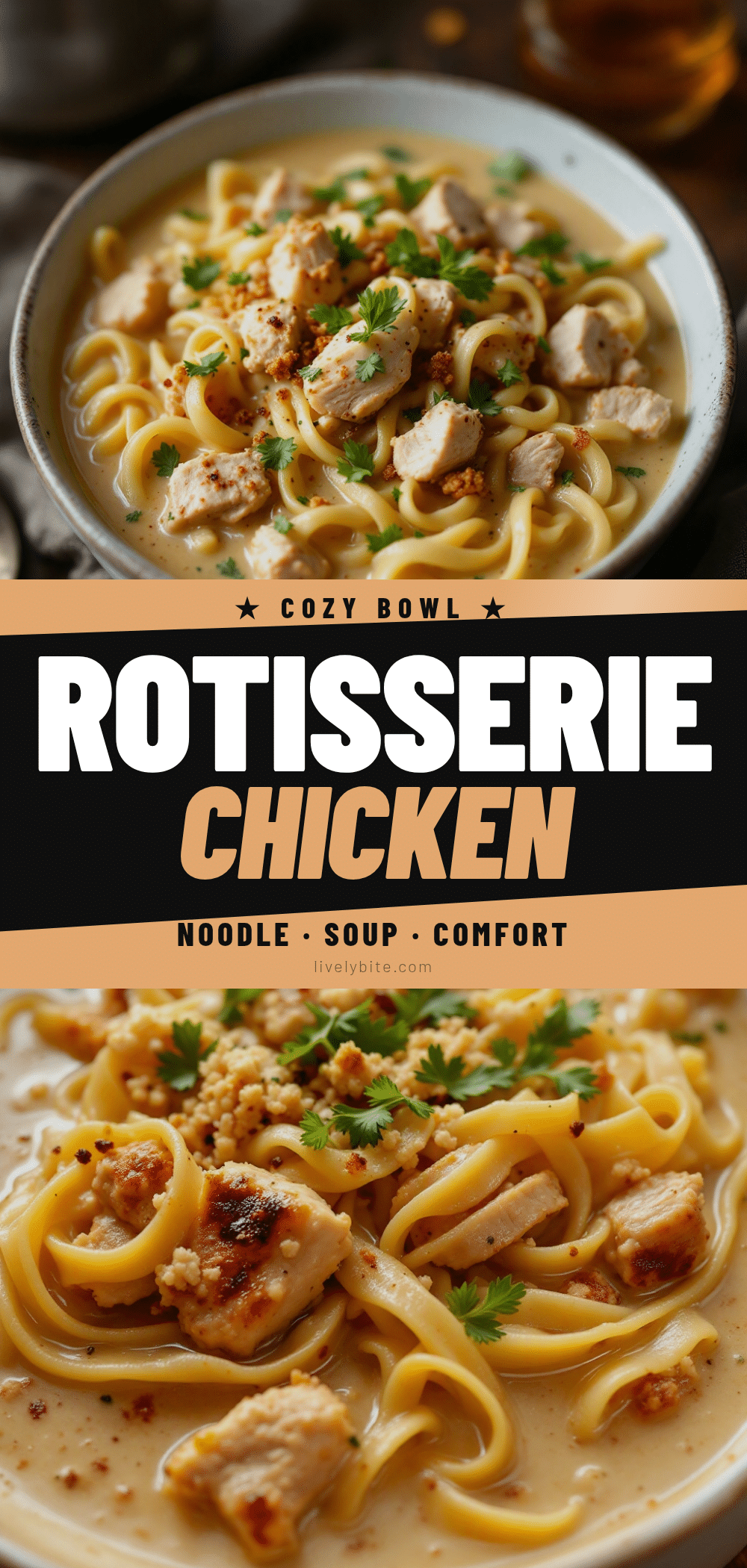 creamy chicken noodle soup with rotisserie chicken recipe