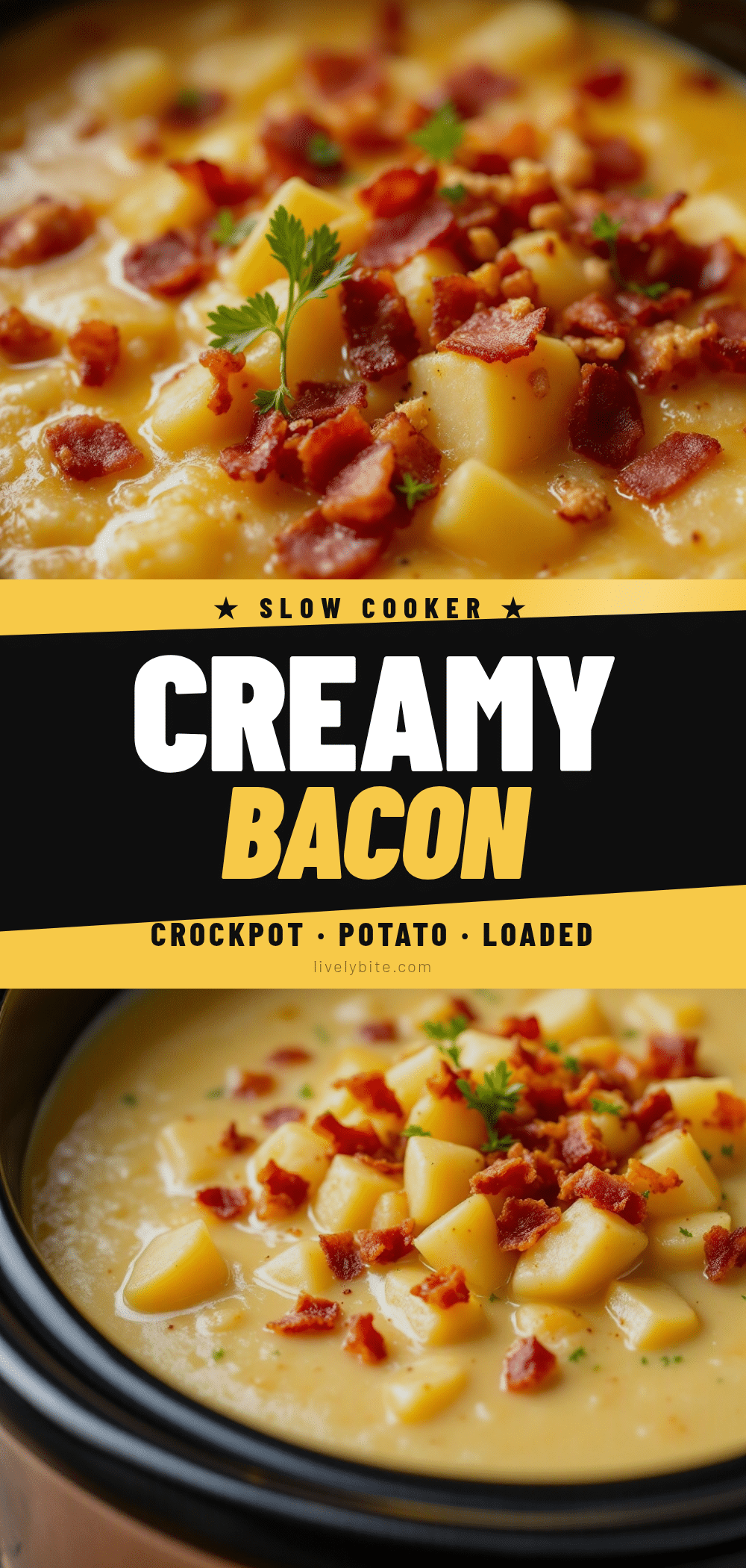 creamy crockpot potato bacon soup recipe