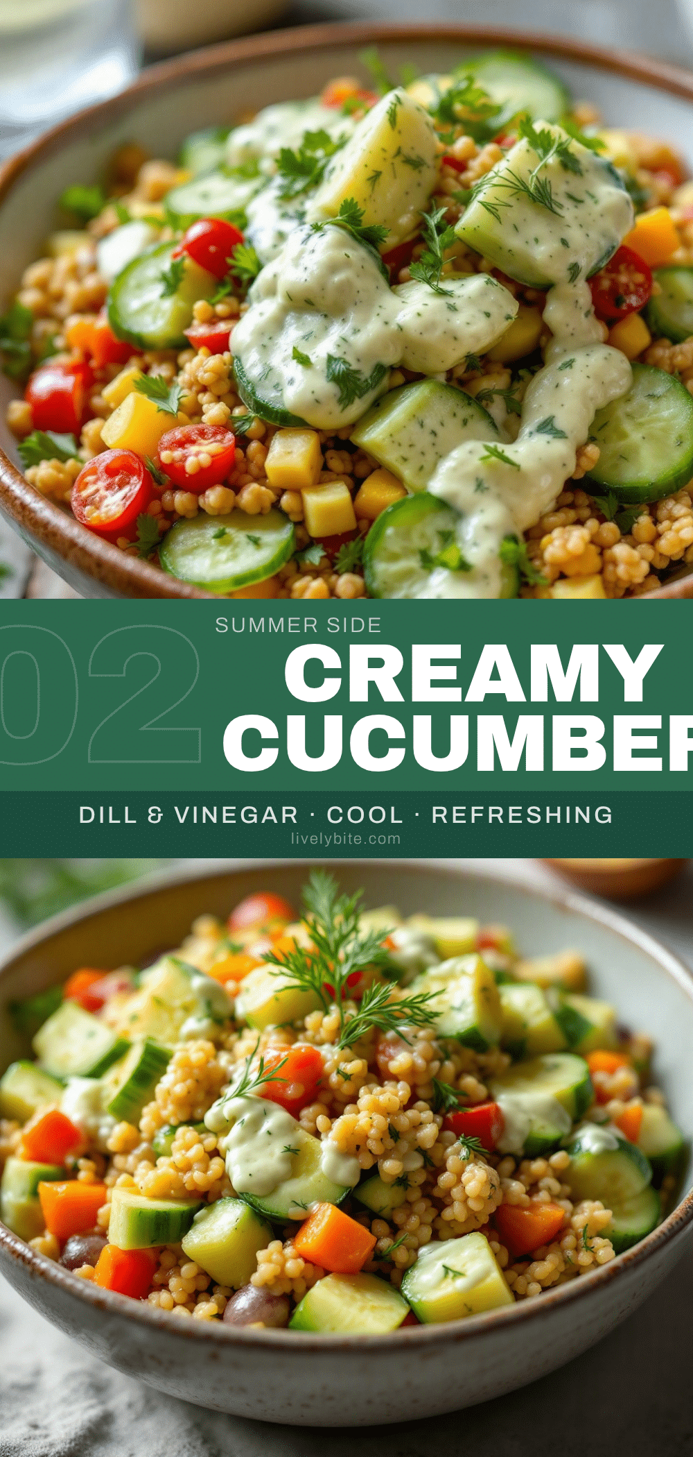 creamy cucumber salad recipe