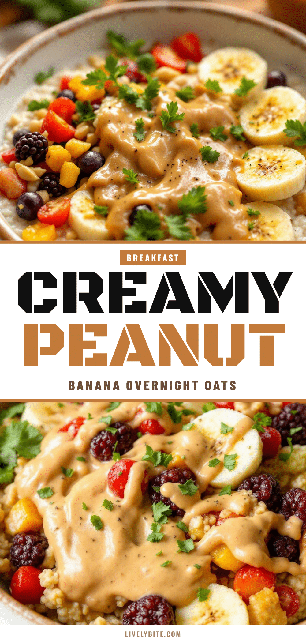 creamy peanut butter banana overnight oats recipe