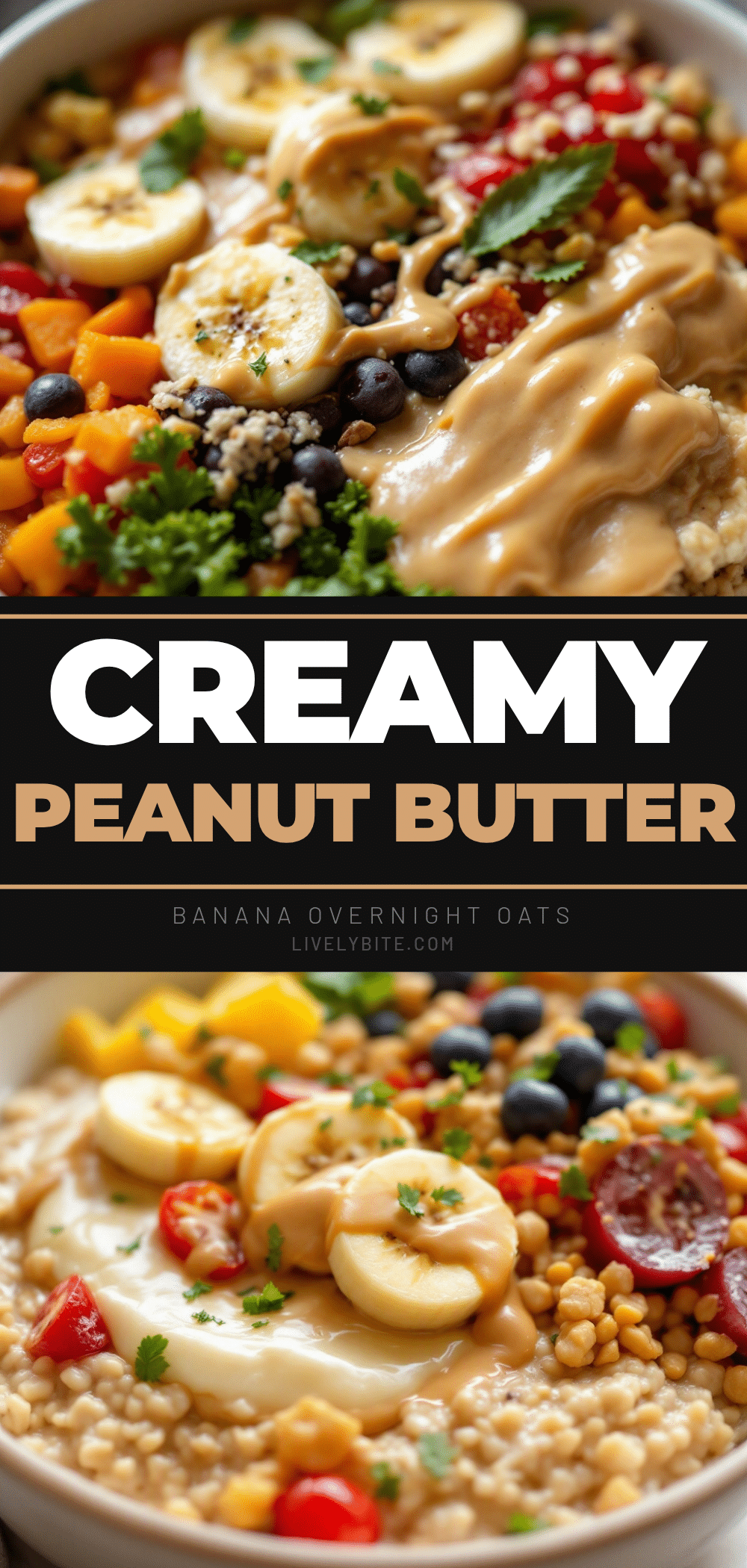 creamy peanut butter banana overnight oats recipe