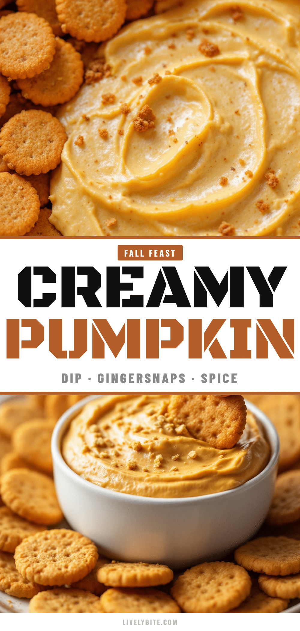 creamy pumpkin dip with gingersnap dippers recipe