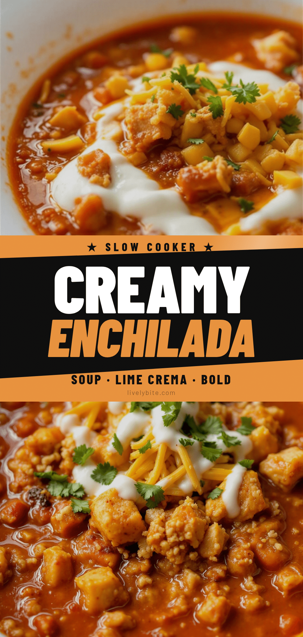 creamy slow cooker chicken enchilada soup recipe