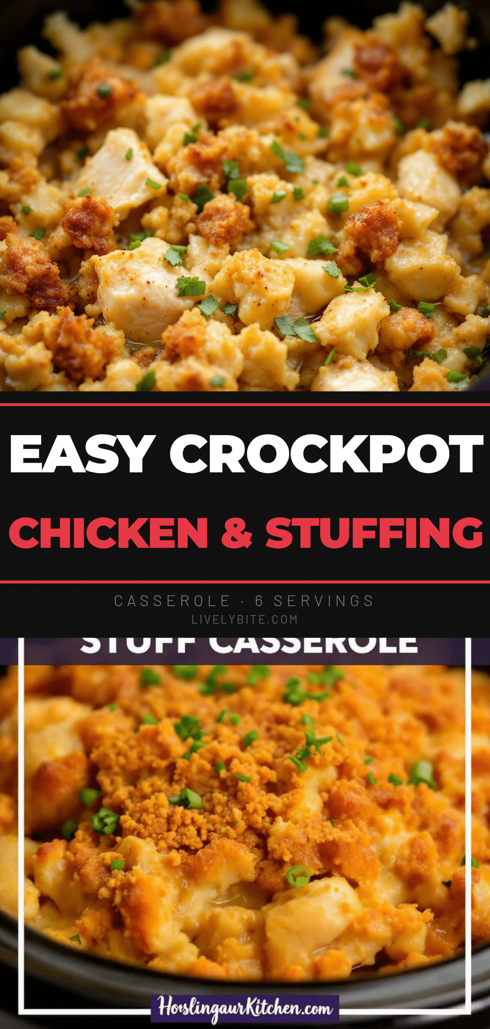 crockpot chicken and stuffing casserole recipe