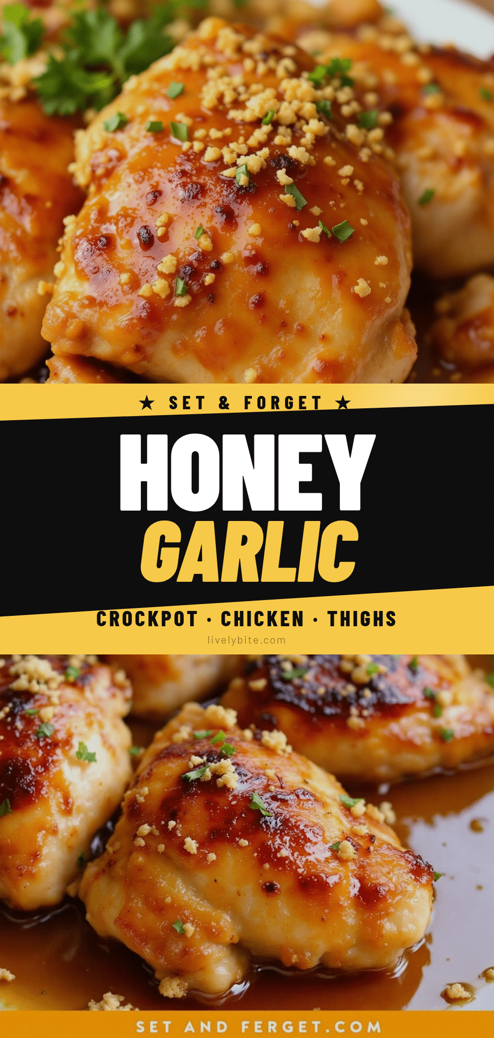 crockpot honey garlic chicken thighs recipe
