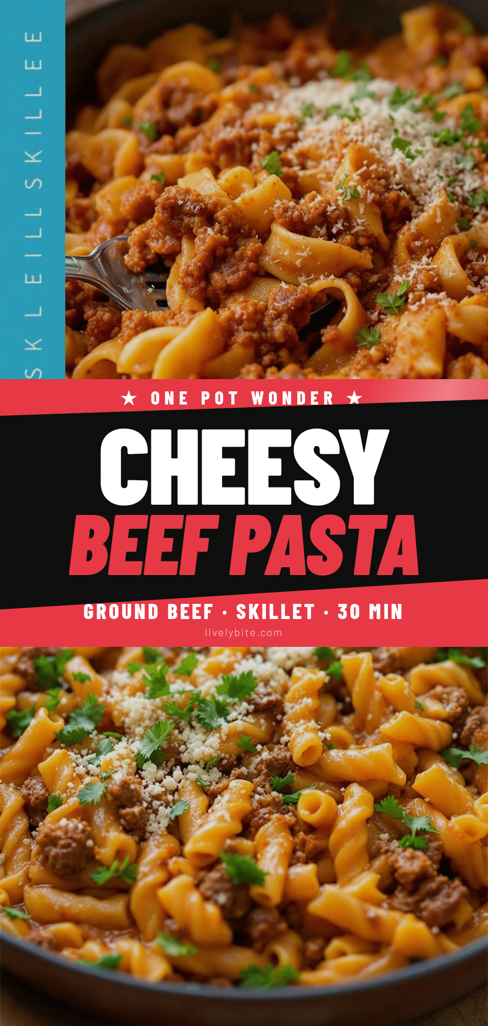 easy cheesy ground beef skillet pasta recipe