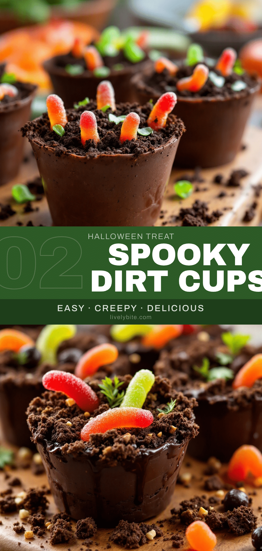 Halloween Dirt Cups recipe