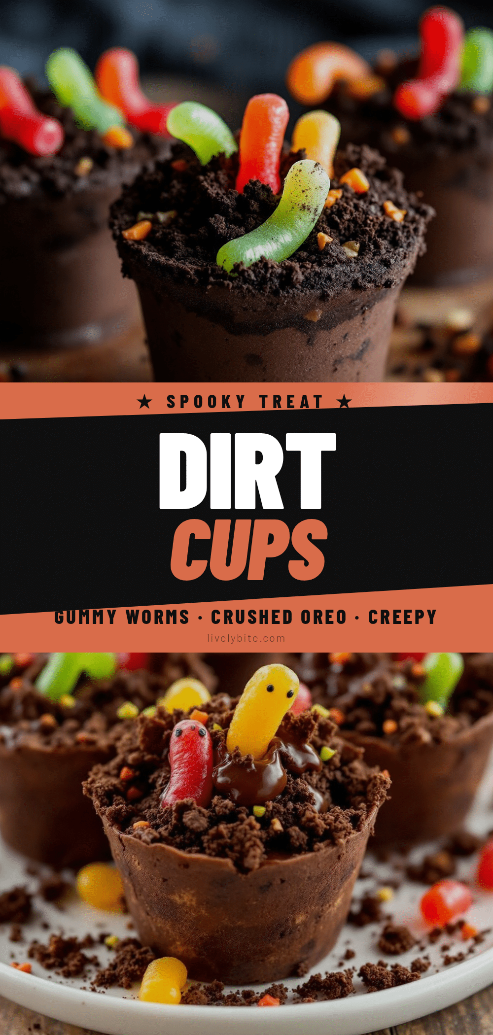 halloween dirt cups recipe