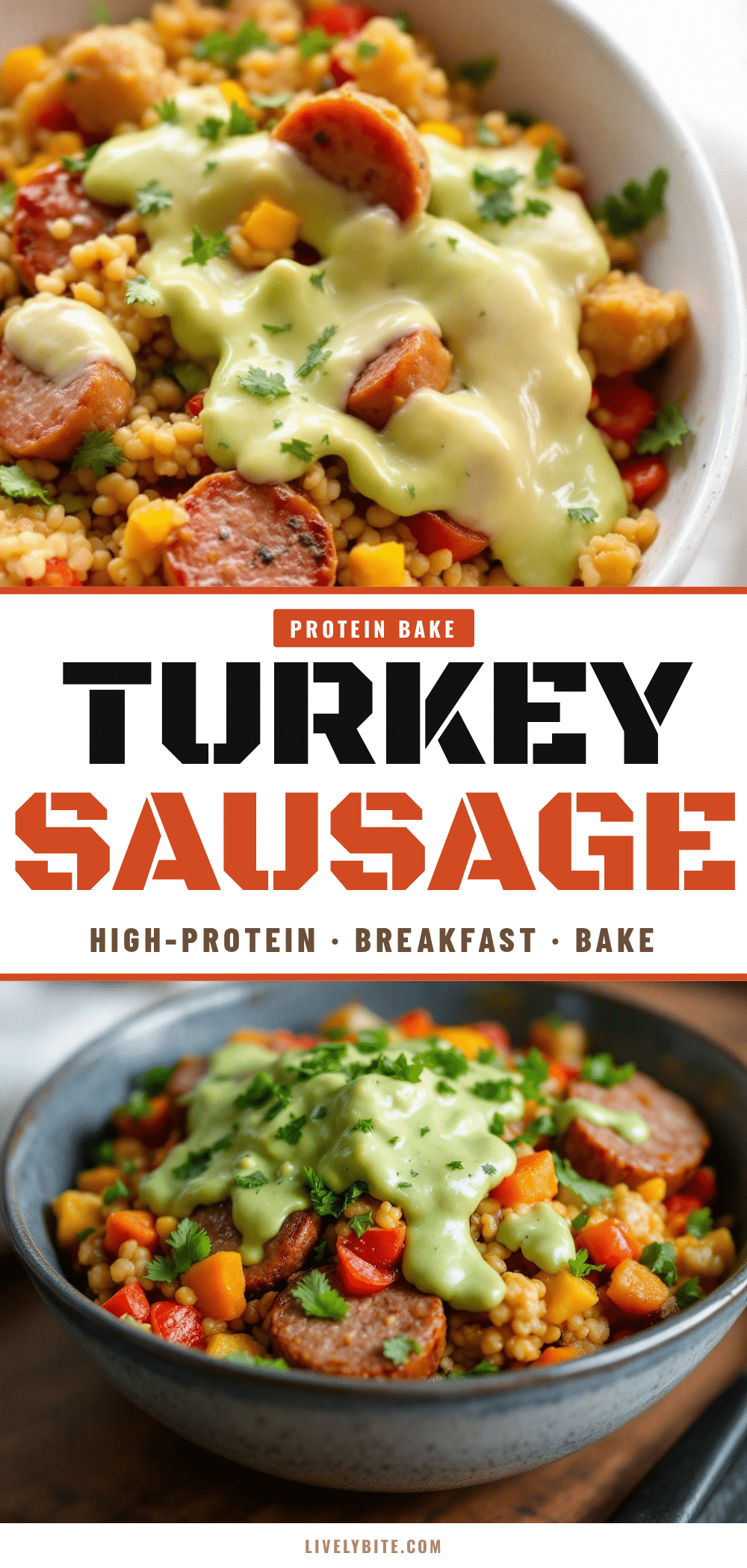 healthy high-protein breakfast casserole with turkey sausage recipe