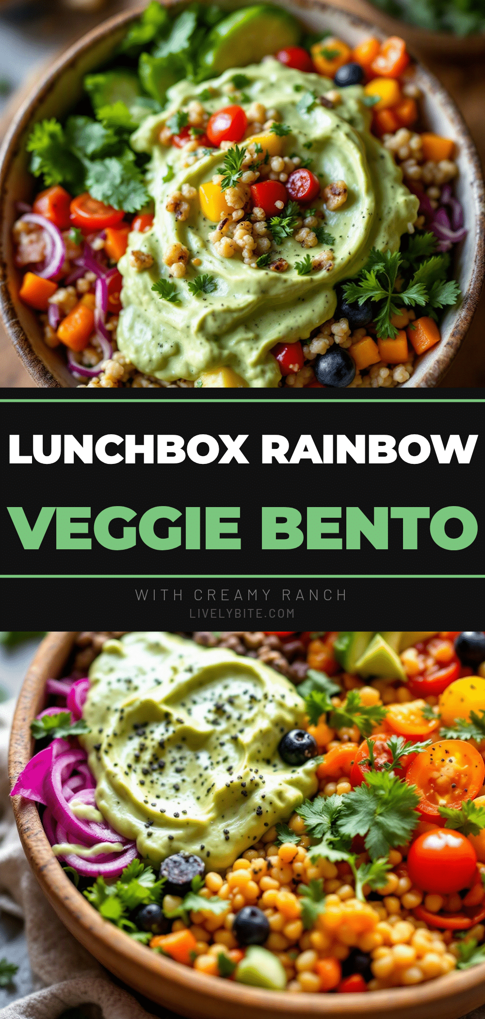 healthy rainbow veggie bento box recipe