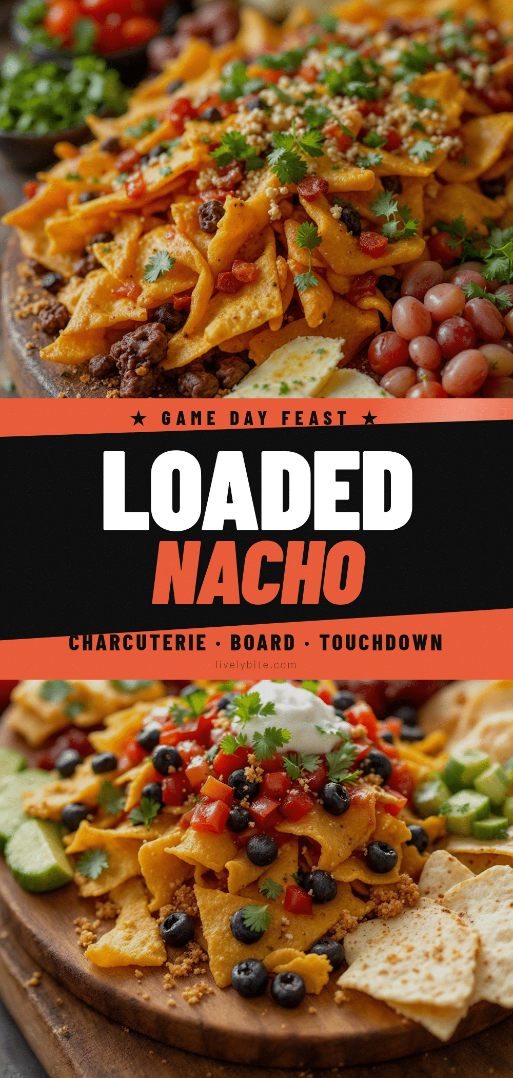 loaded nacho football charcuterie board recipe