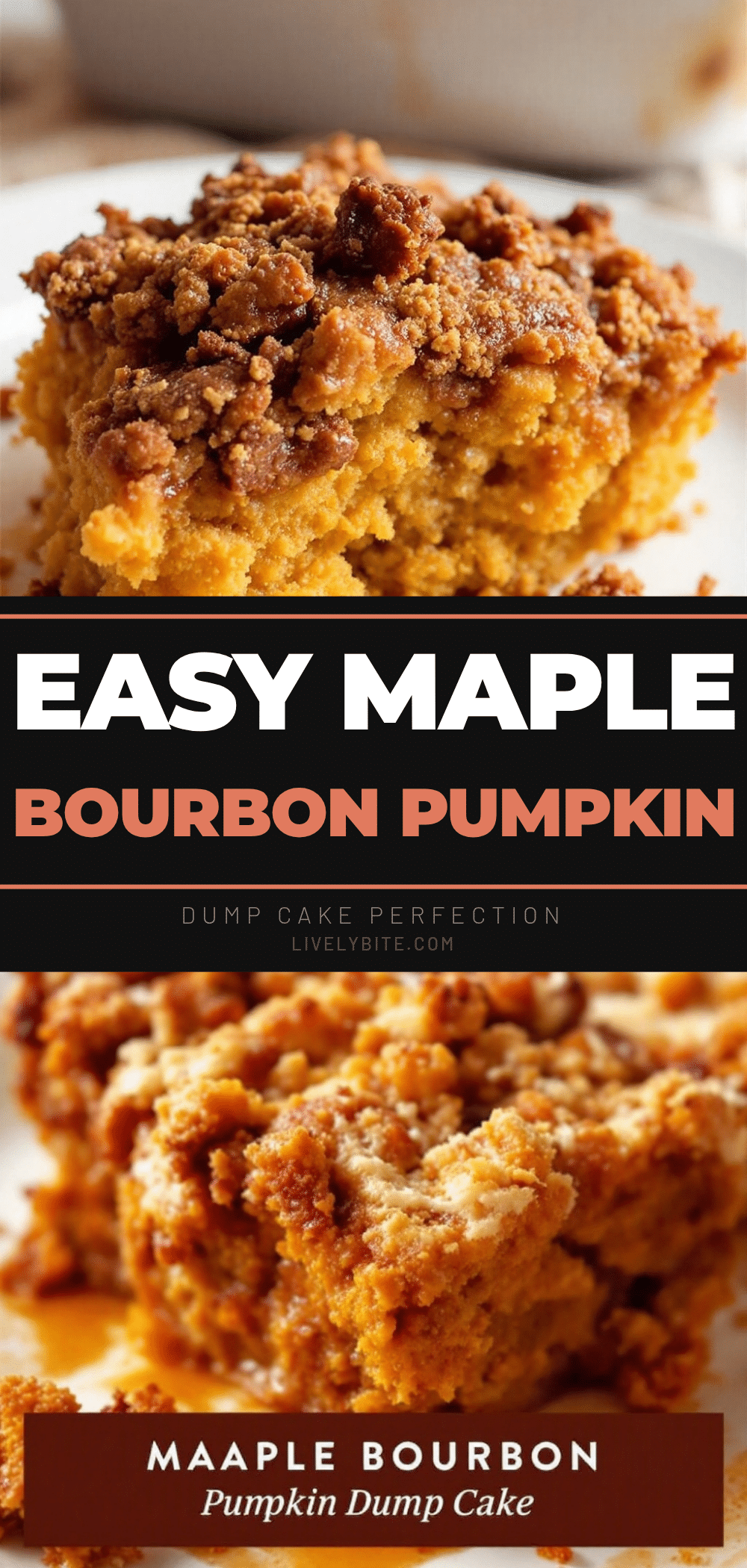 maple bourbon pumpkin dump cake recipe