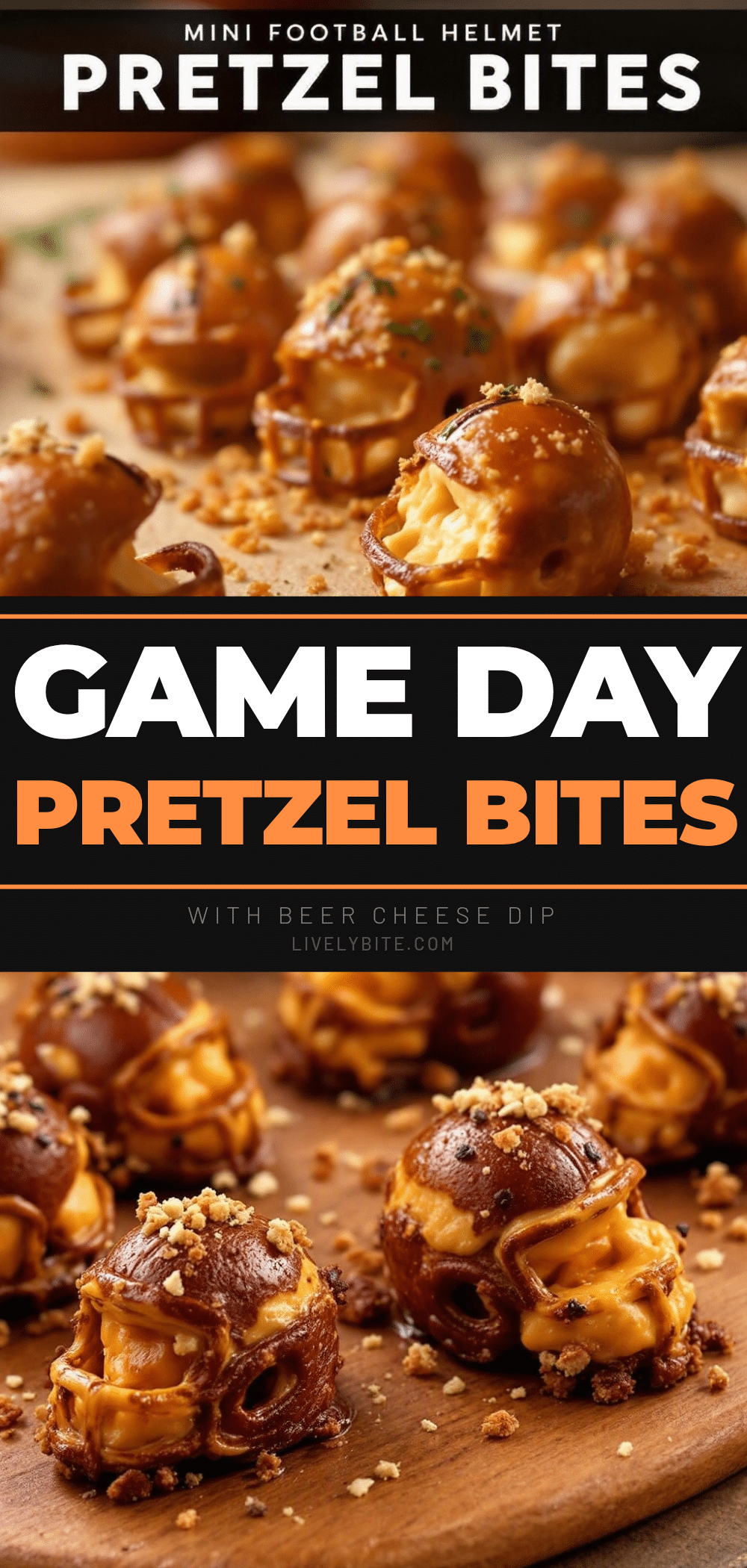 mini football helmet pretzel bites recipe
