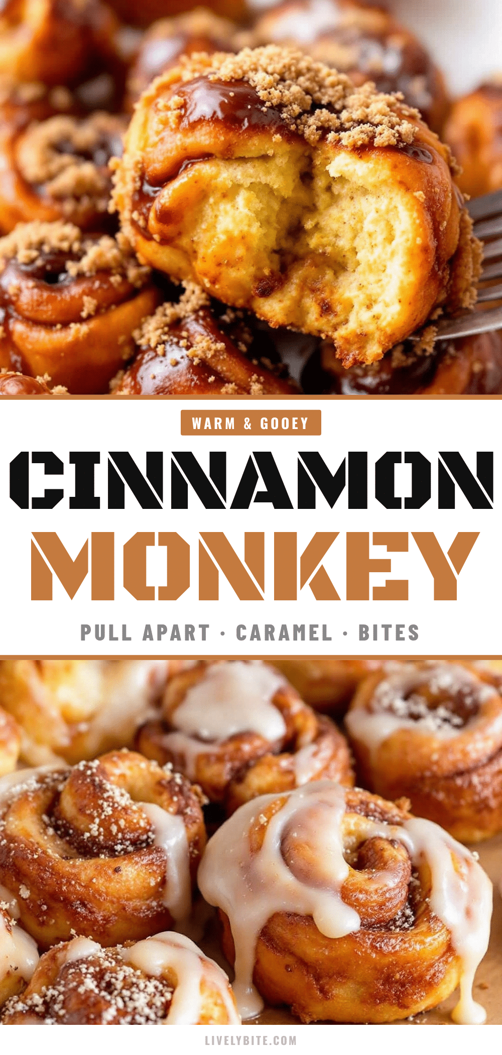 monkey bread cinnamon roll pull-apart bites recipe