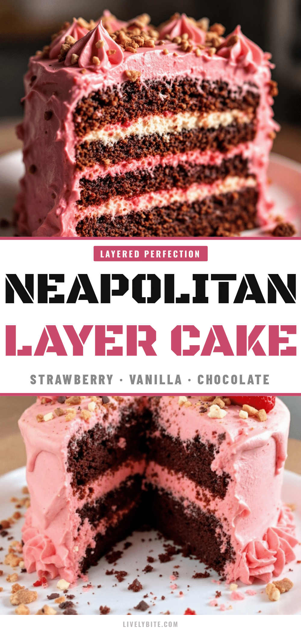Neapolitan layer cake recipe