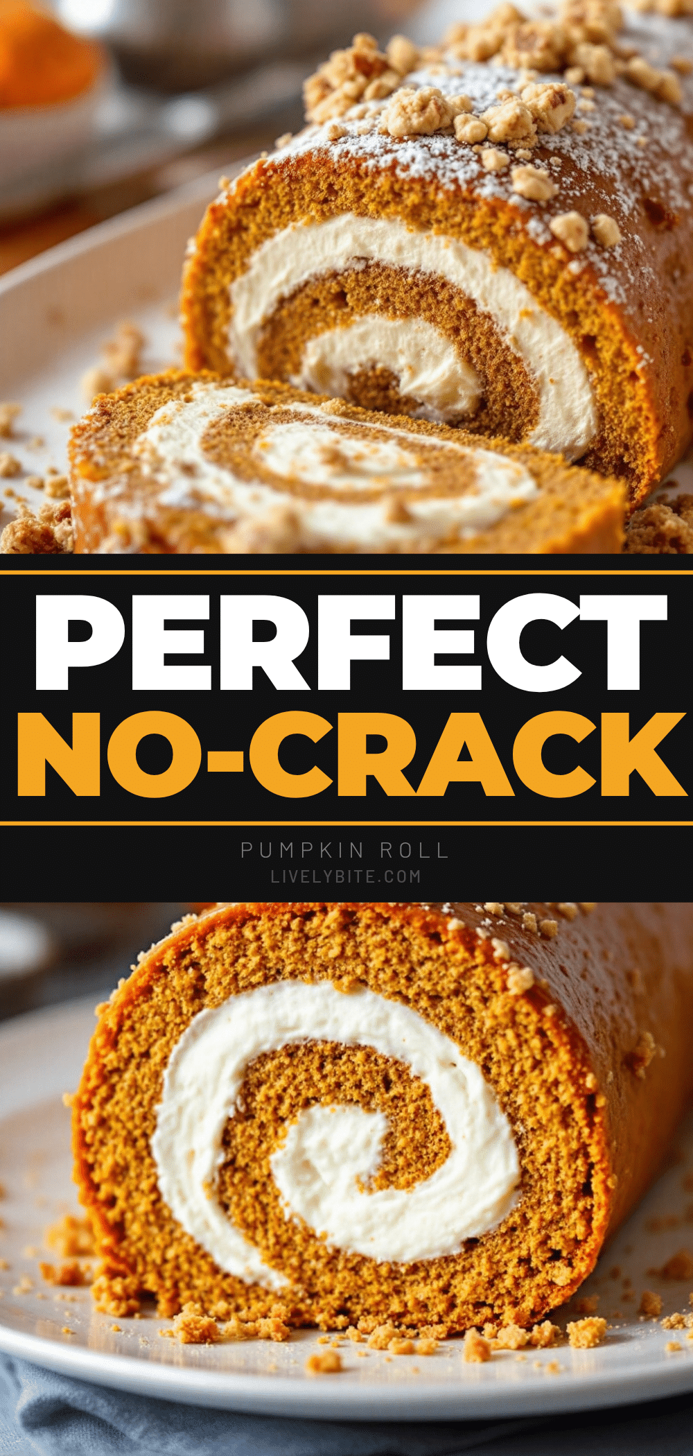no-crack pumpkin roll recipe