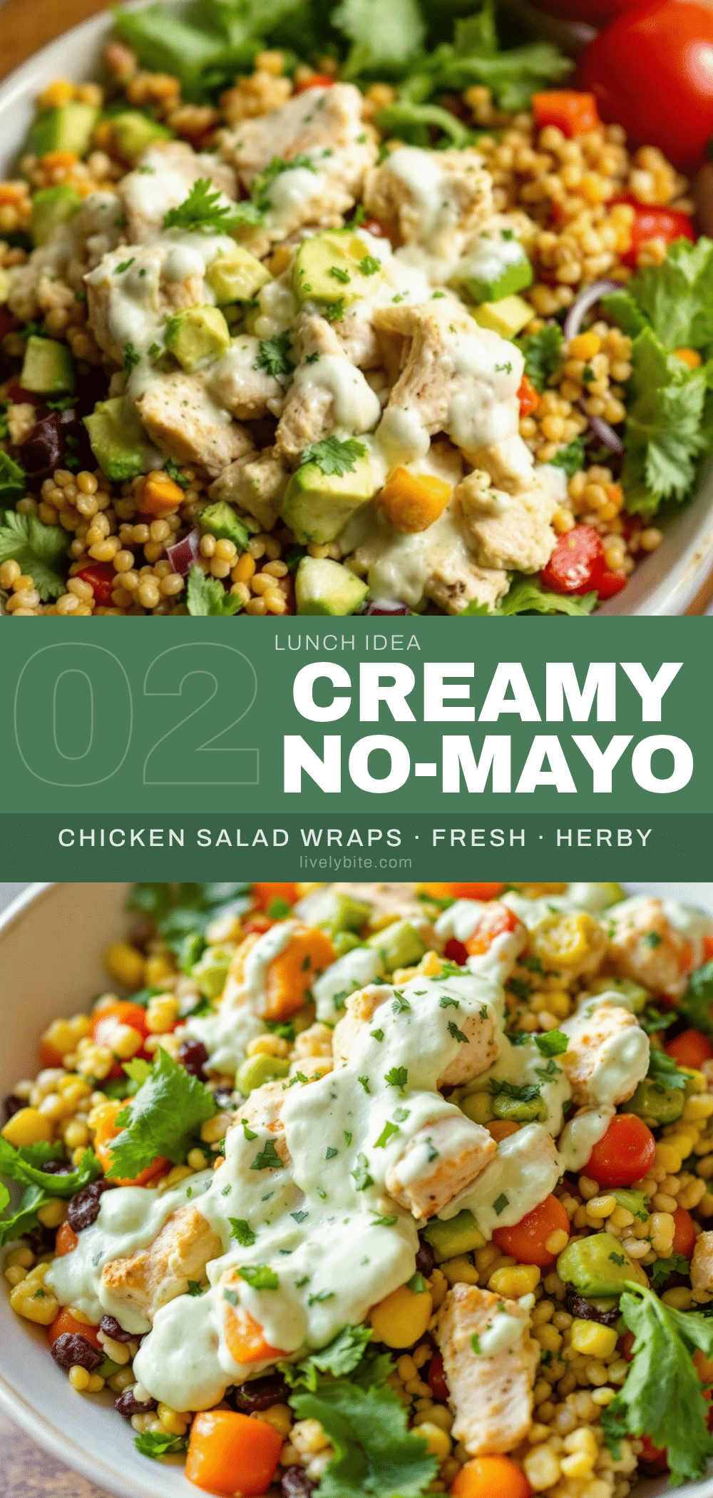 no-mayo chicken salad wraps recipe