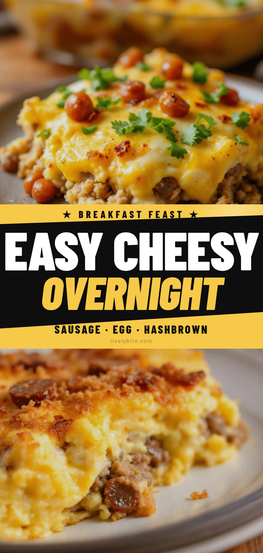 overnight sausage egg breakfast casserole recipe