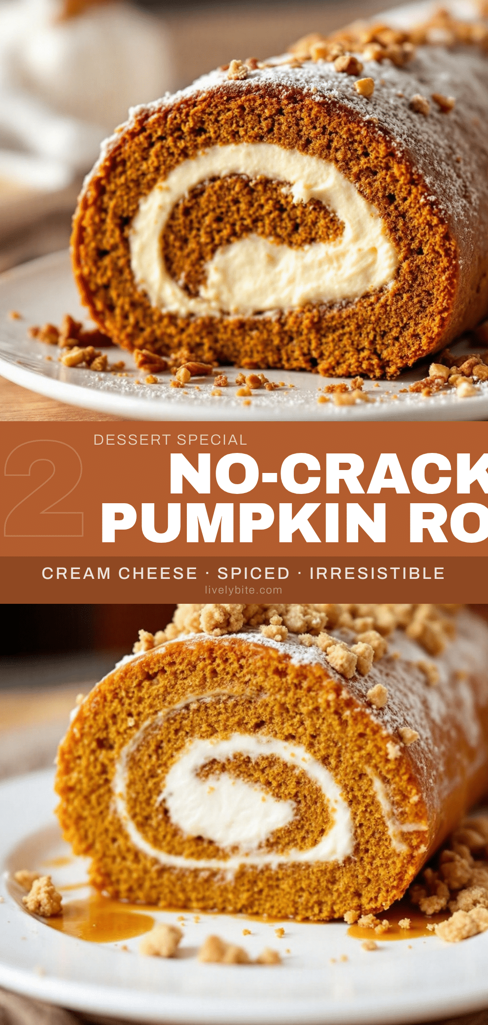 perfect no-crack pumpkin roll recipe