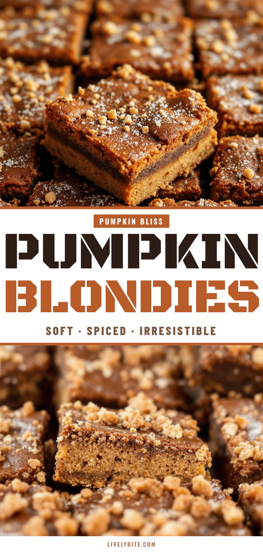 pumpkin snickerdoodle blondies recipe