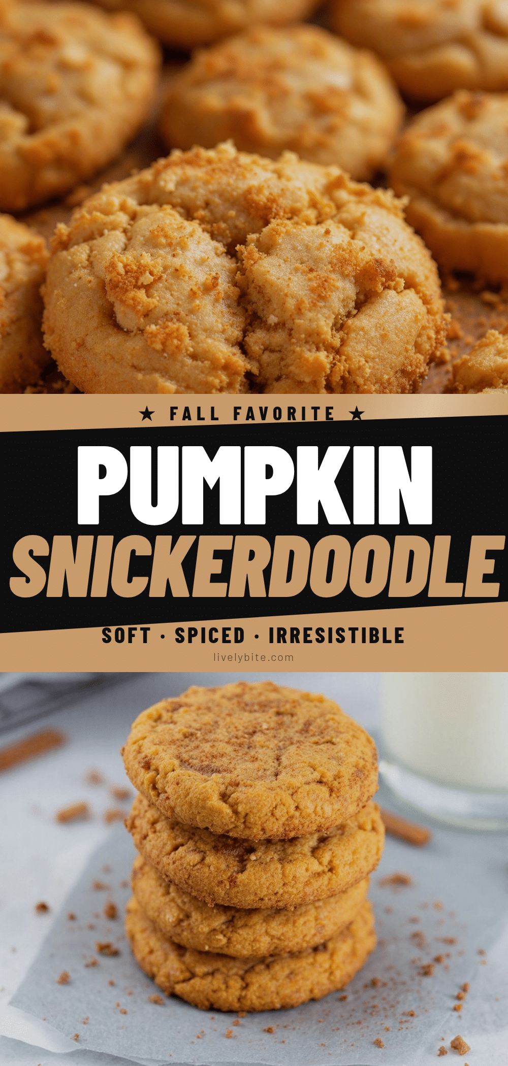 pumpkin snickerdoodle cookies recipe