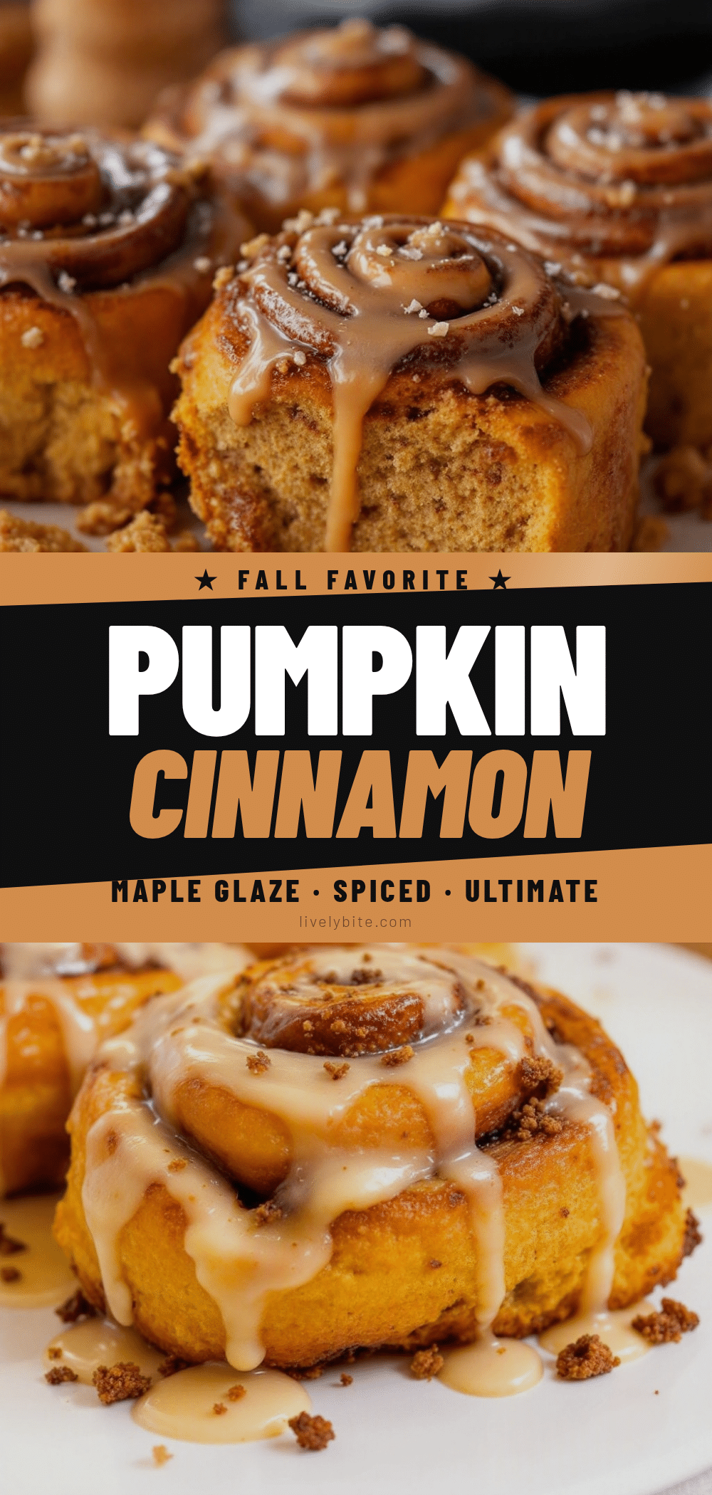 pumpkin spice cinnamon rolls recipe
