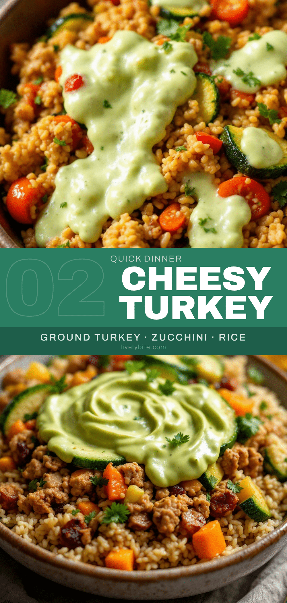 quick ground turkey skillet with zucchini and rice recipe