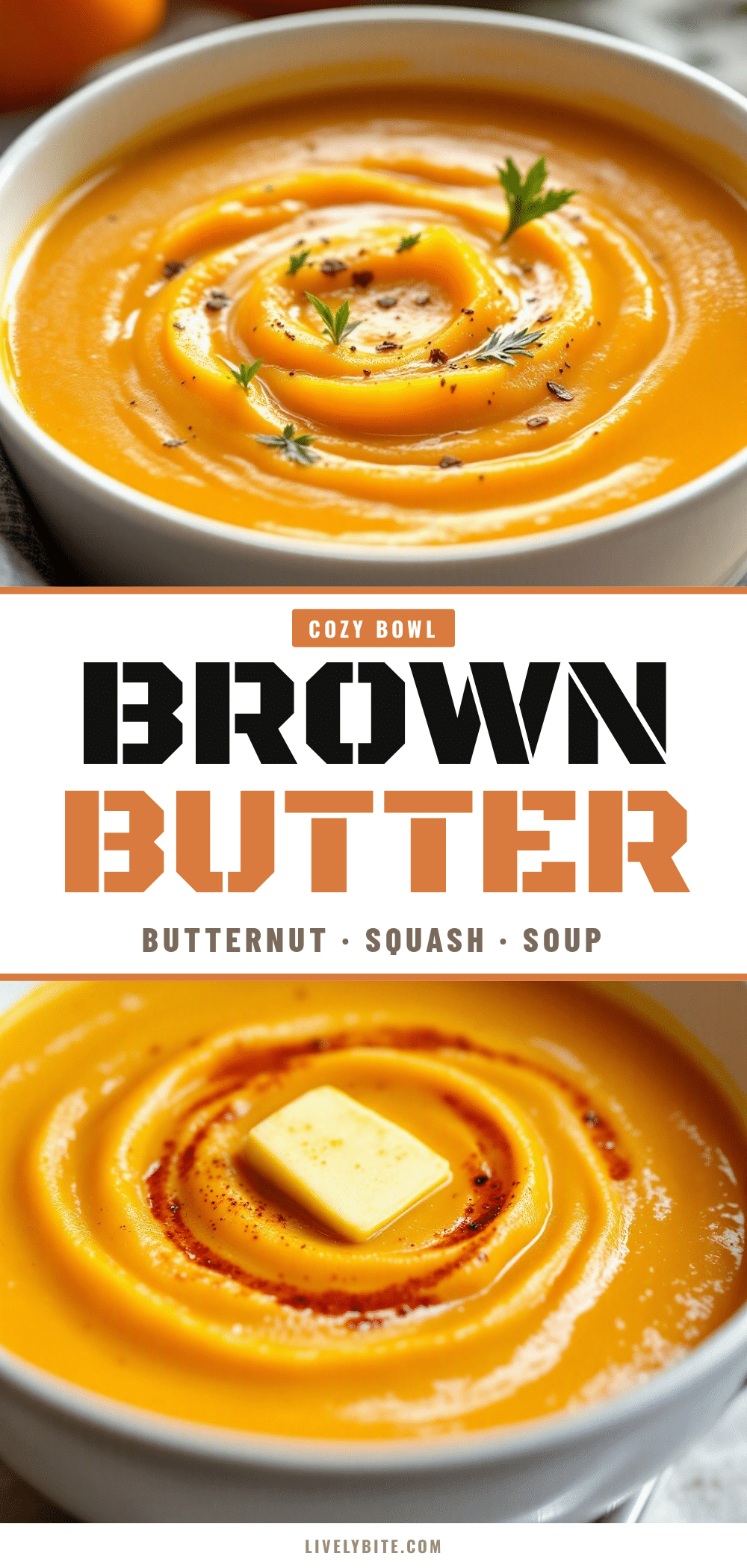 roasted butternut squash soup with brown butter recipe