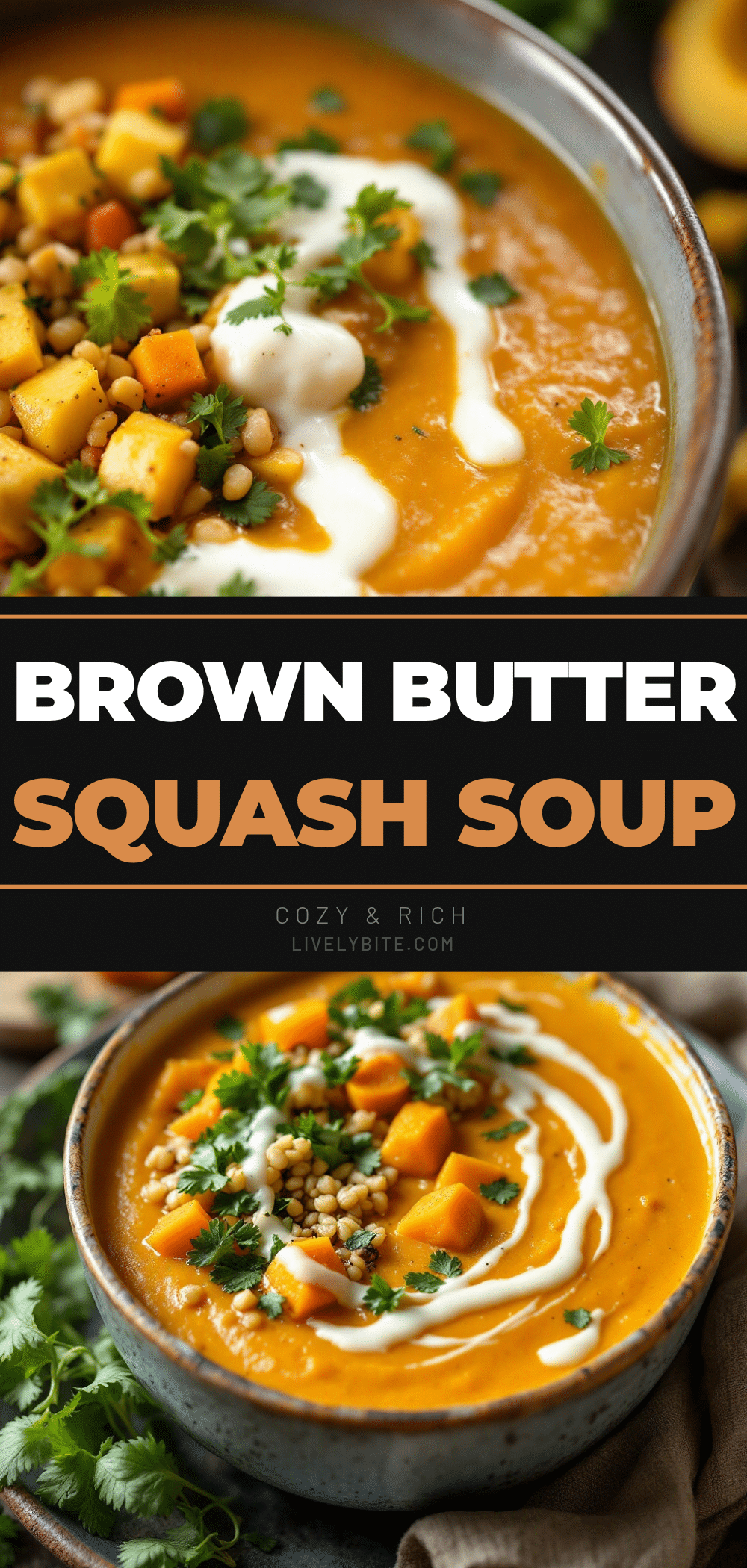 roasted butternut squash soup with brown butter recipe
