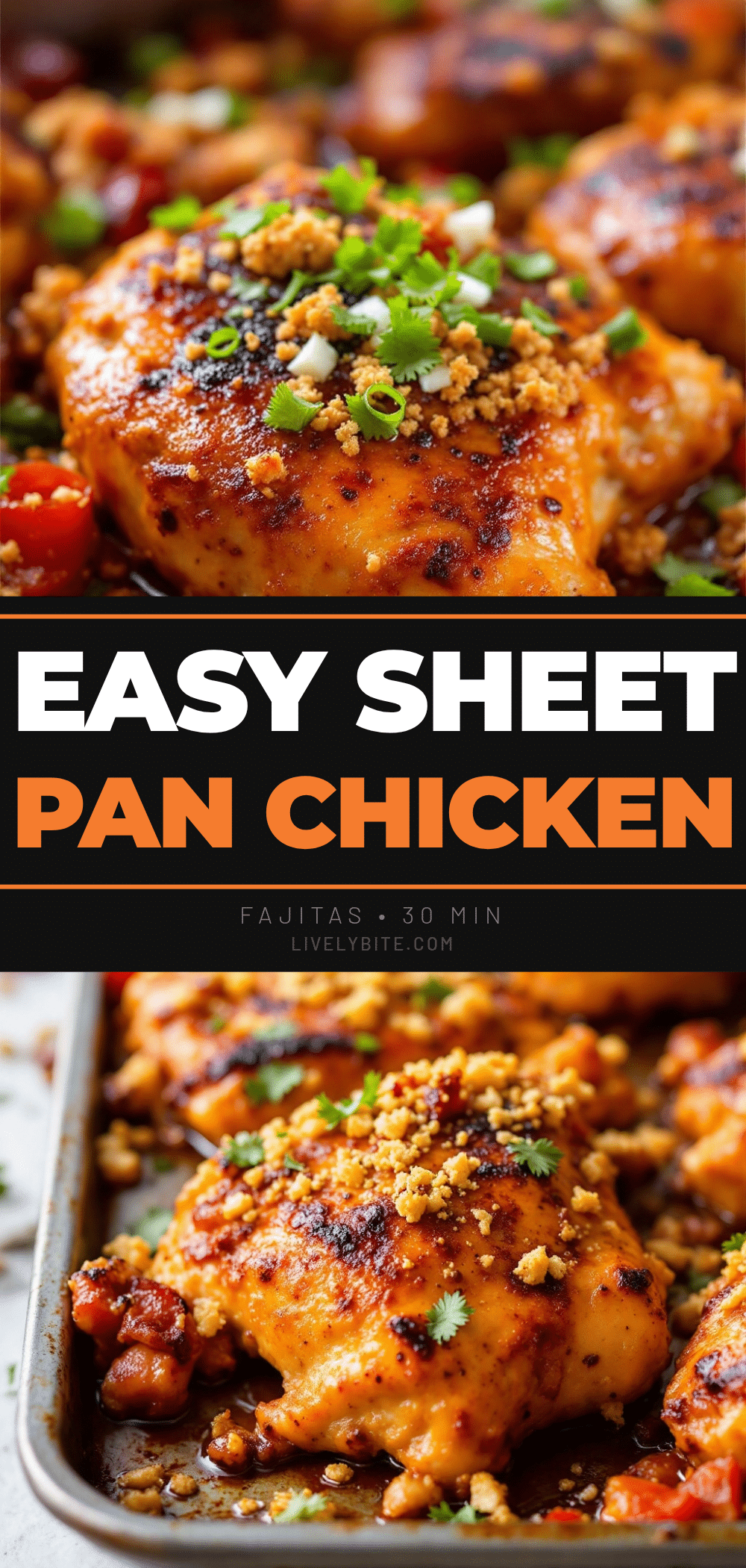 sheet pan chicken thigh fajitas recipe
