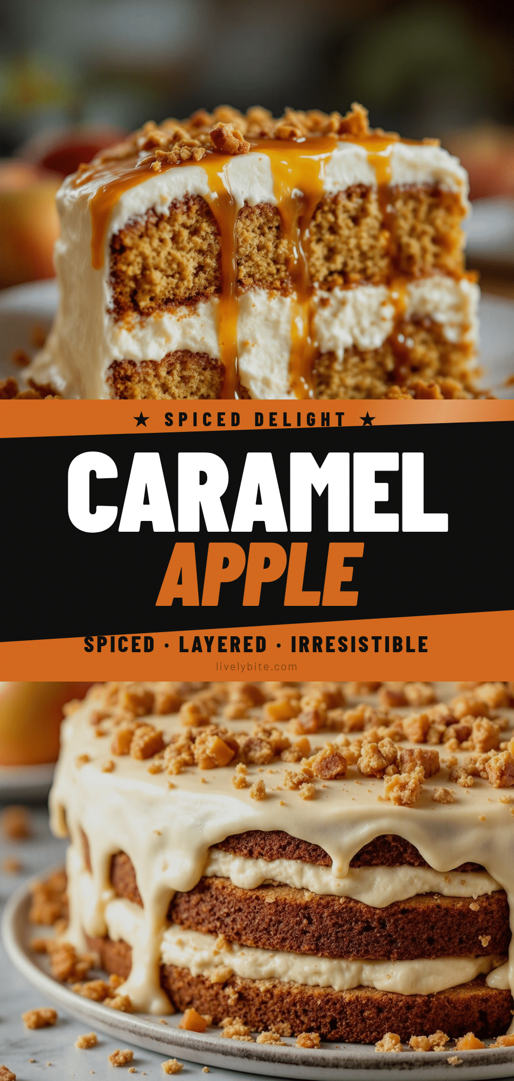 spiced caramel apple layer cake recipe