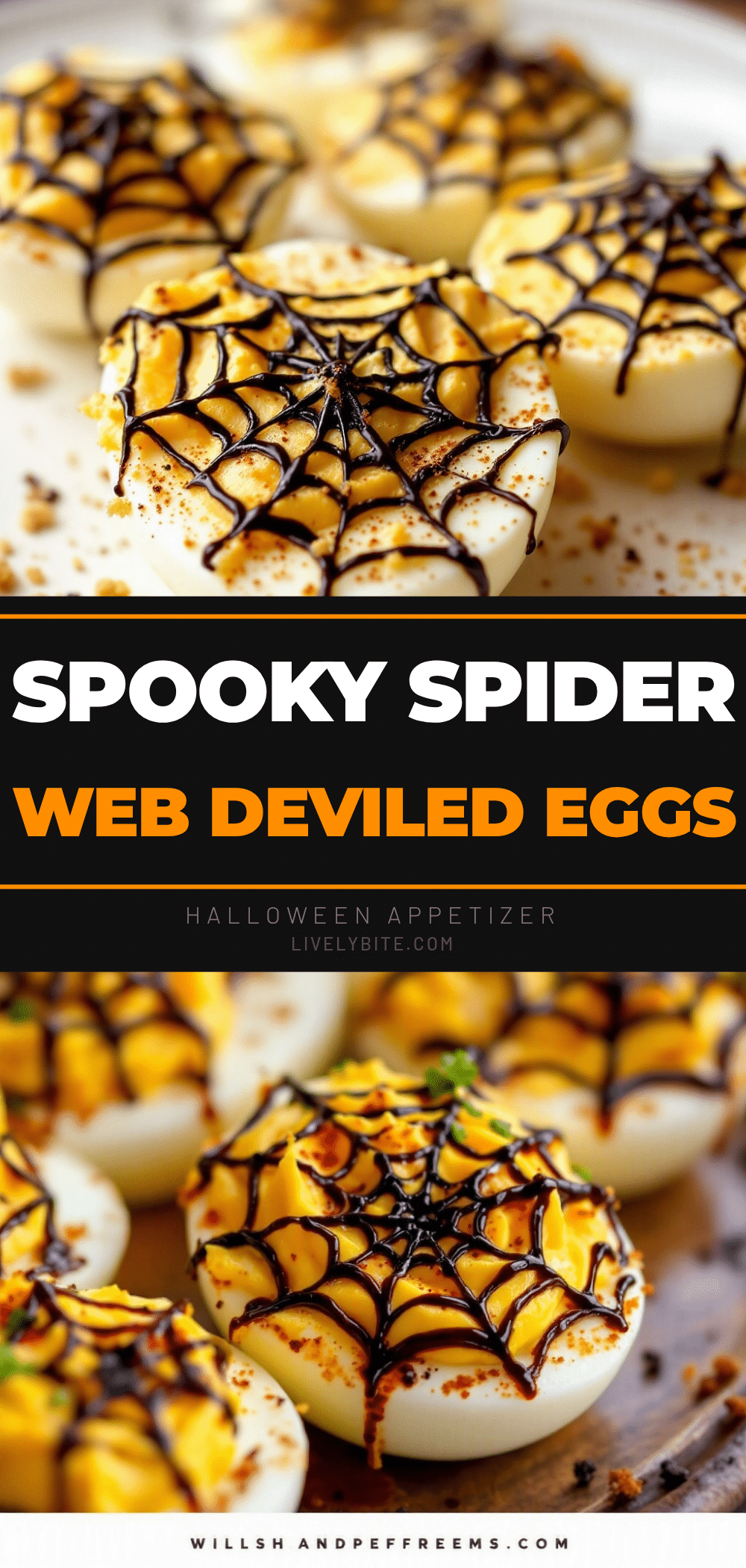 spider web deviled eggs recipe