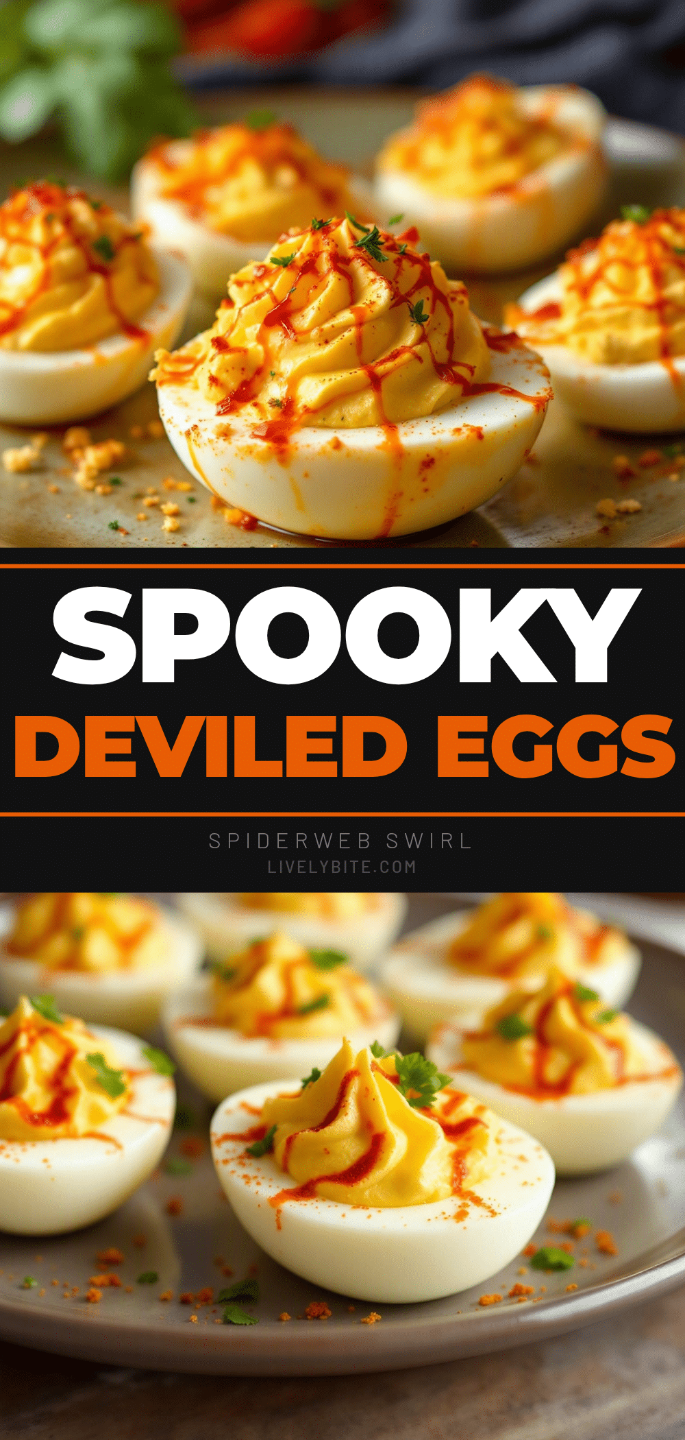 spooky spiderweb deviled eggs recipe