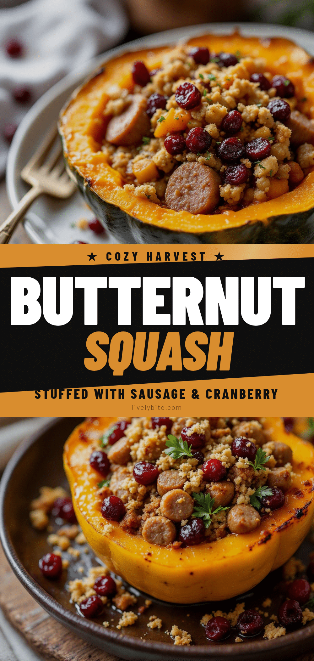 stuffed butternut squash with sausage recipe