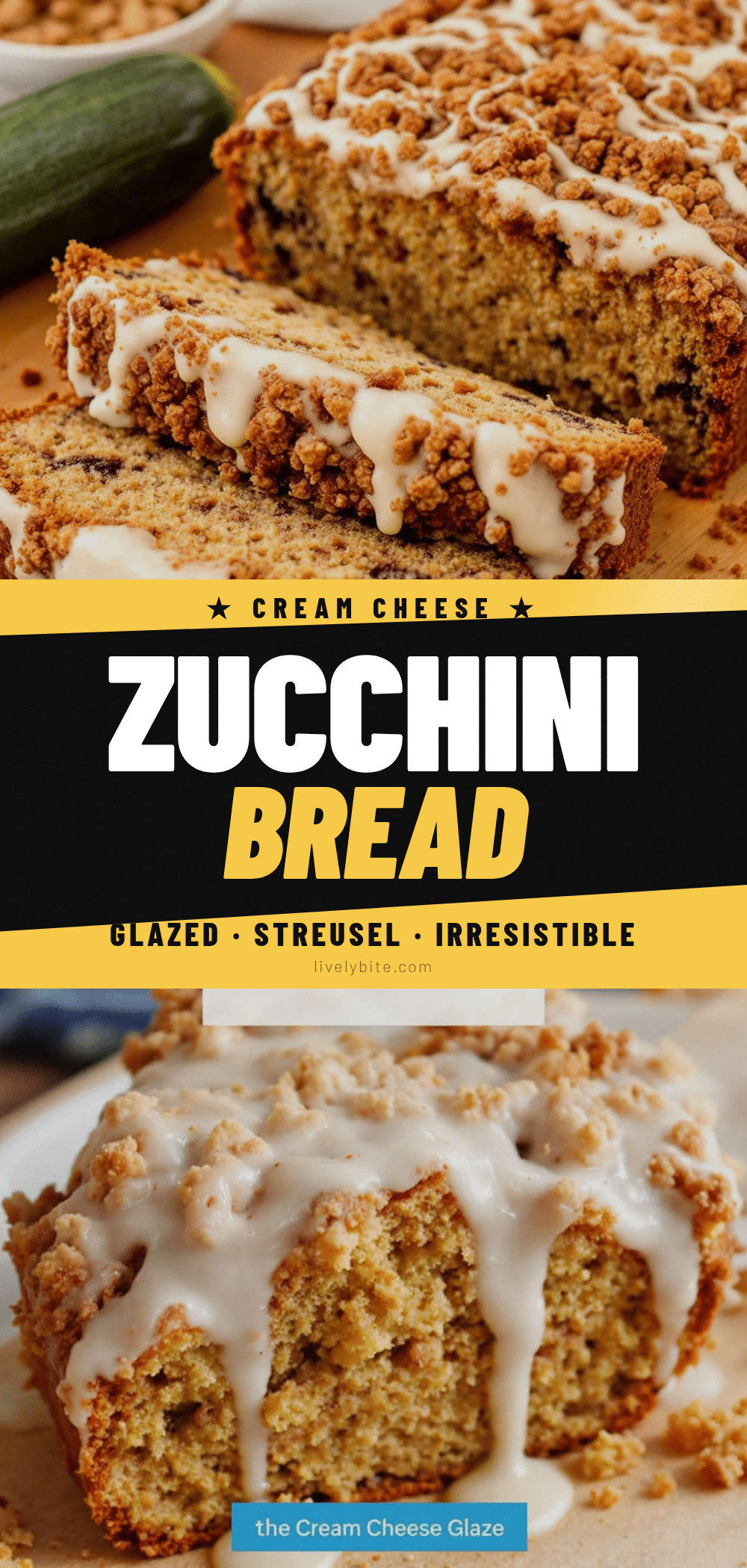 zucchini bread with cream cheese glaze recipe
